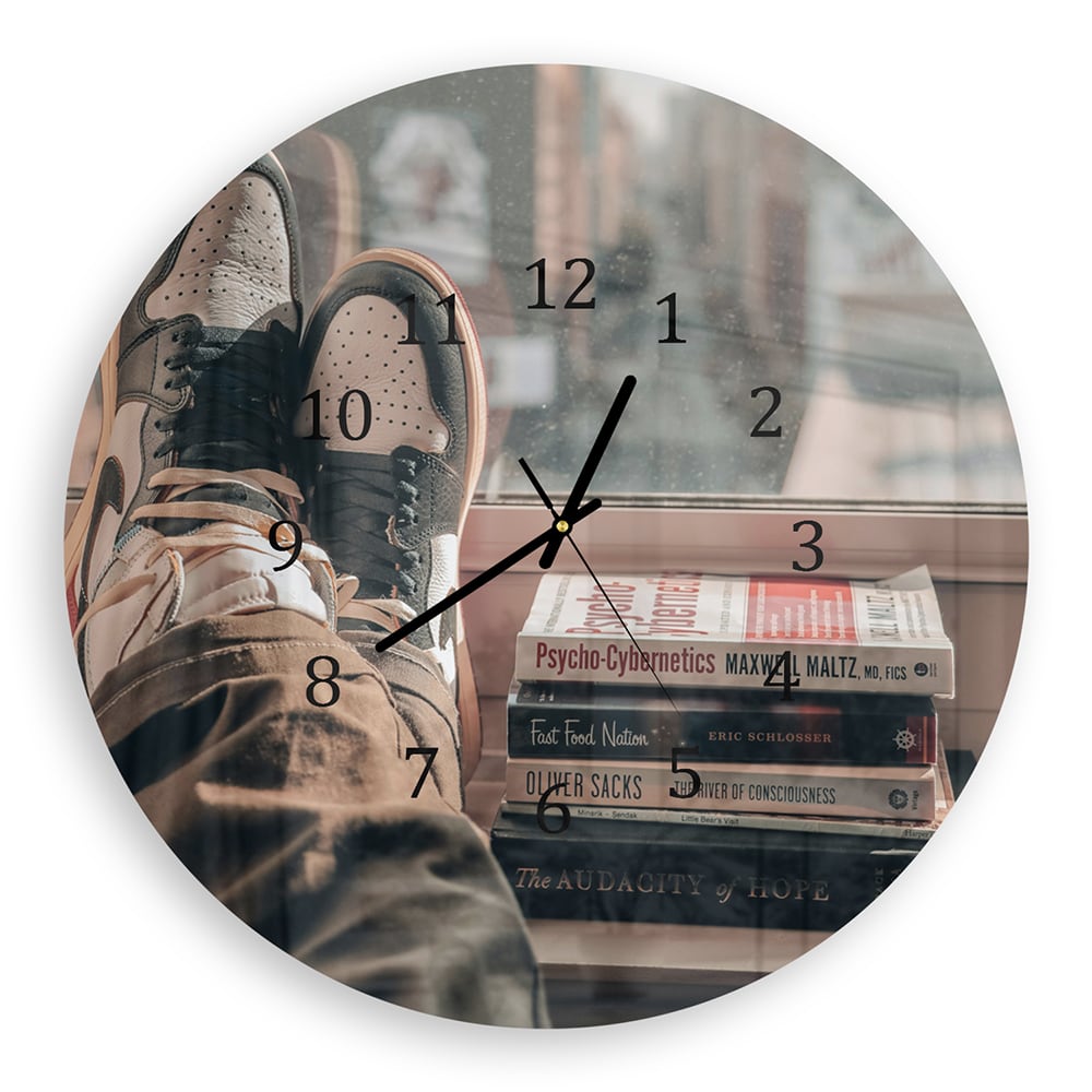Wanduhr Rund - Jordan-Schuhe