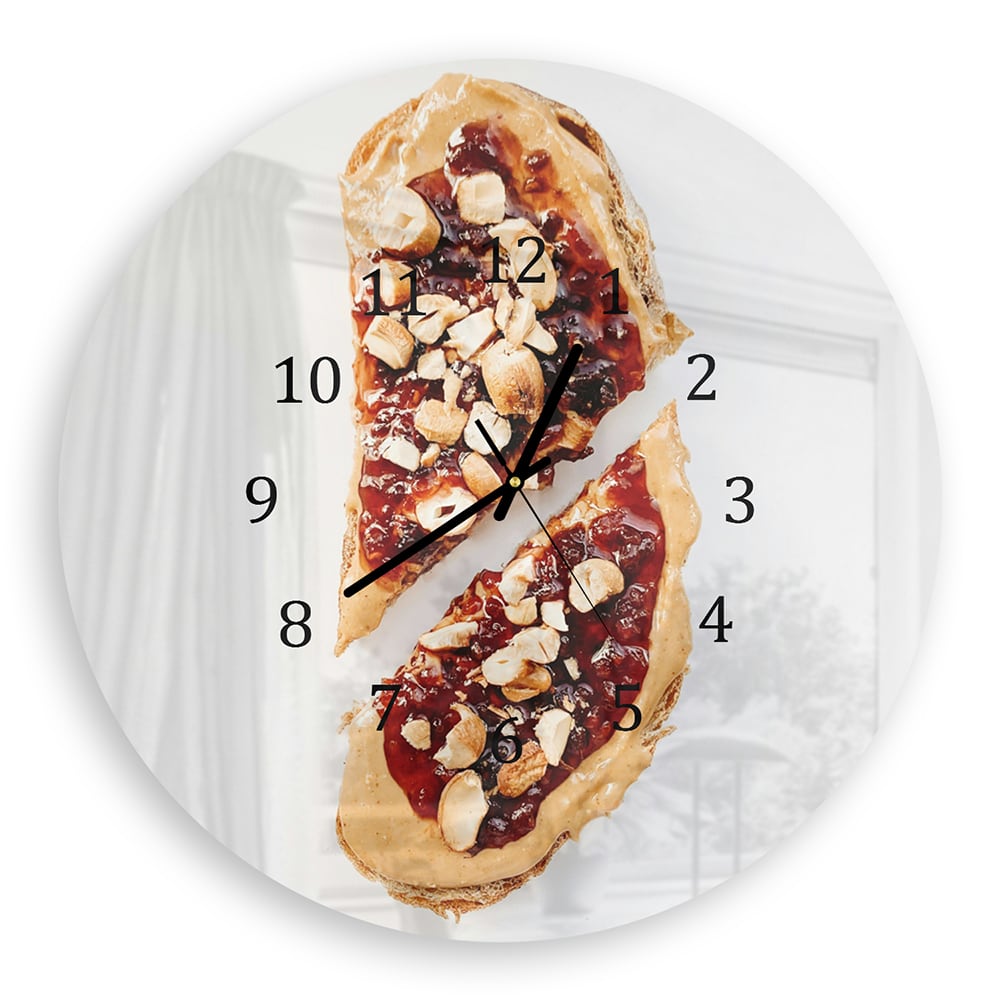 Wanduhr Rund - Käsehäppchen
