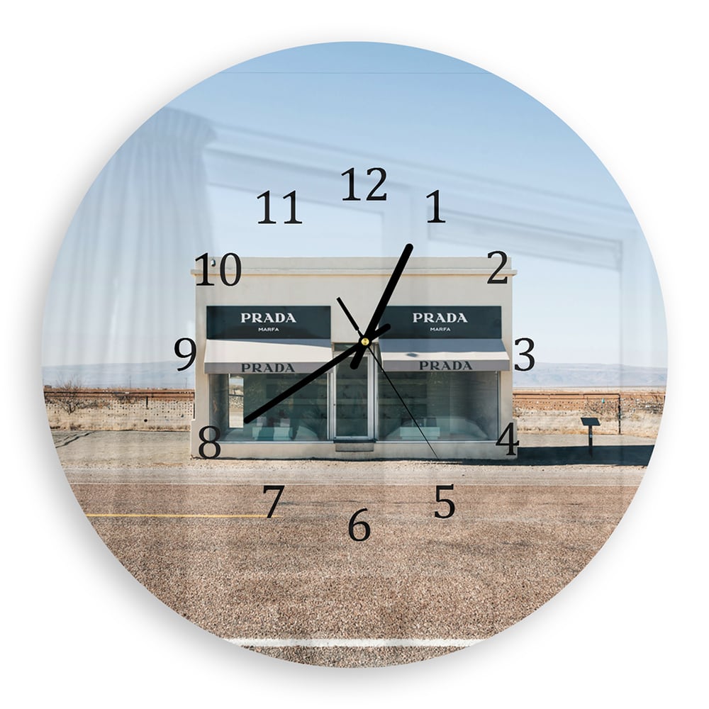 Wanduhr Rund - Prada Marfa