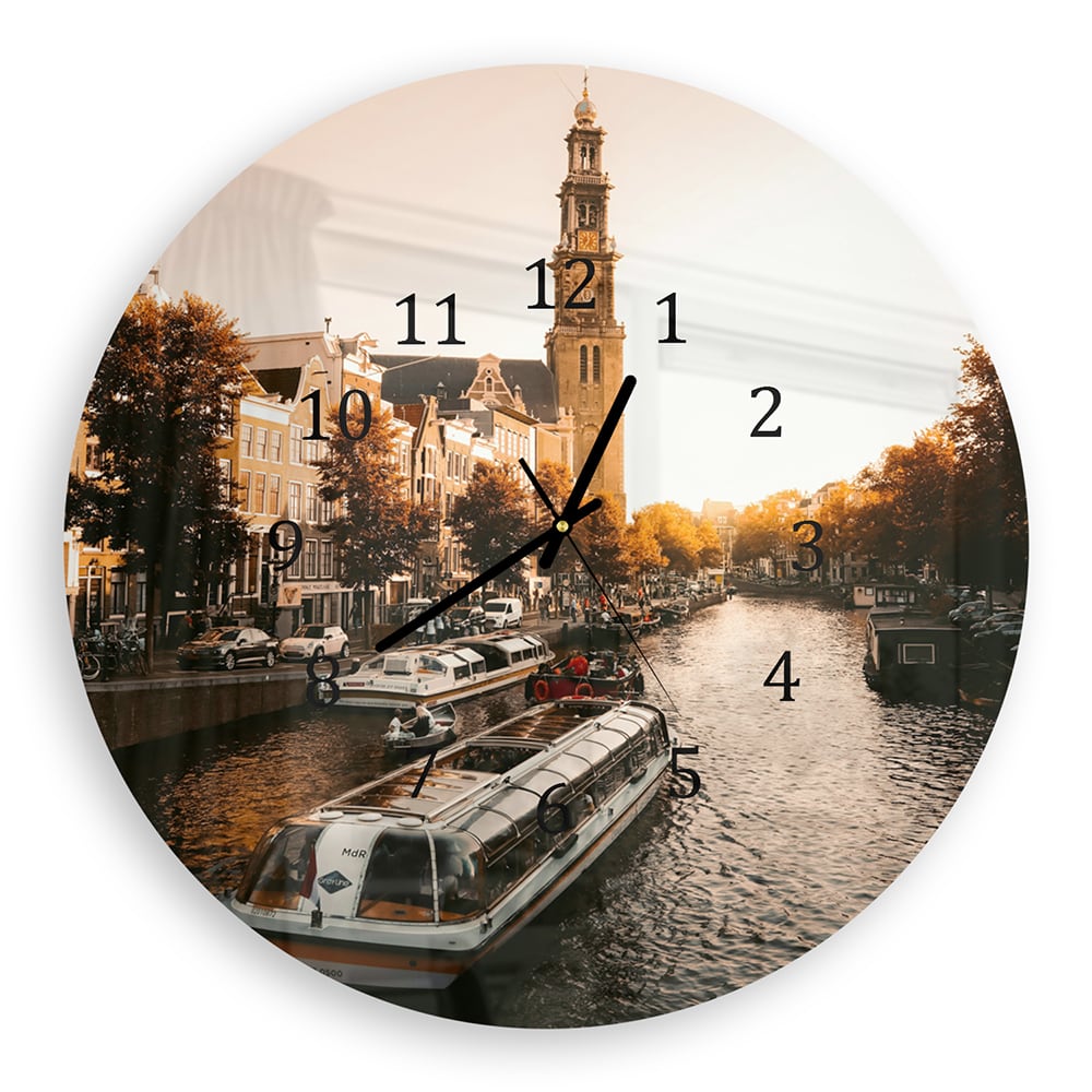 Wanduhr Rund - Amsterdamer Herbst