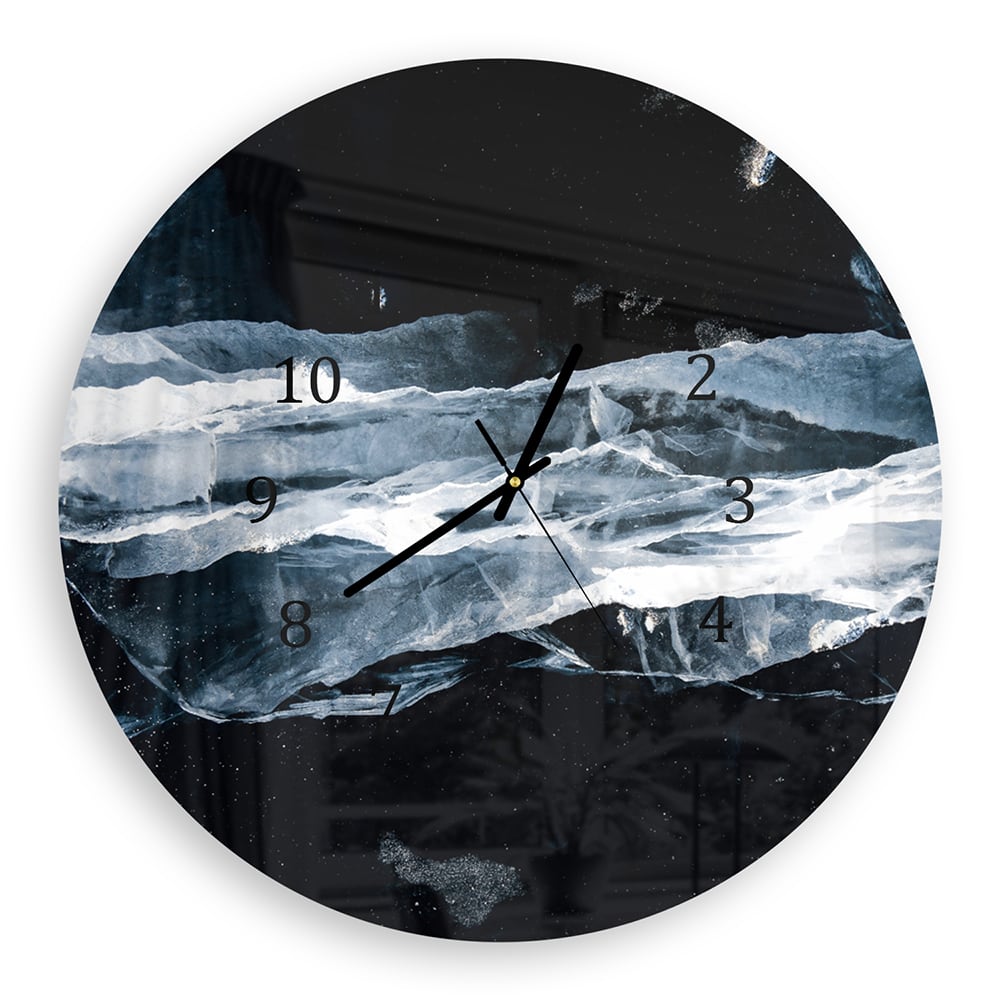 Wanduhr Rund - Gebrochenes Eis