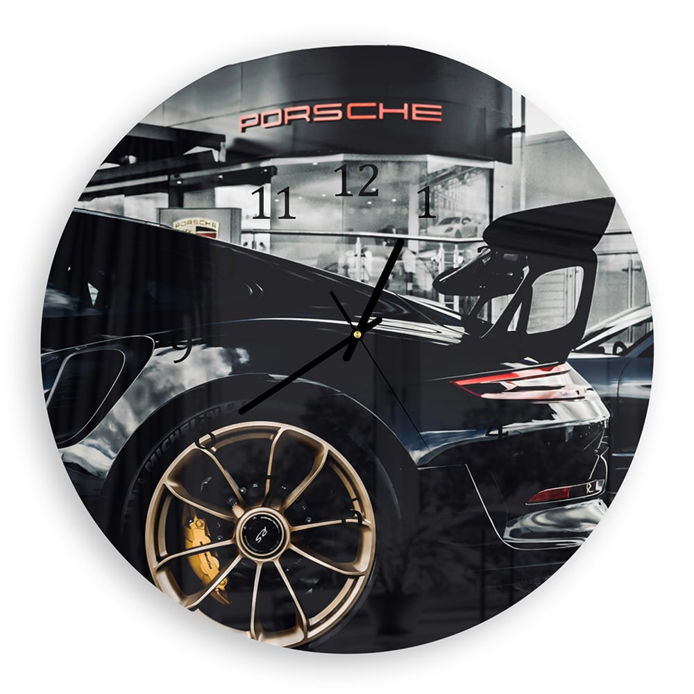 Wanduhr Rund - Porsche GT3 RS