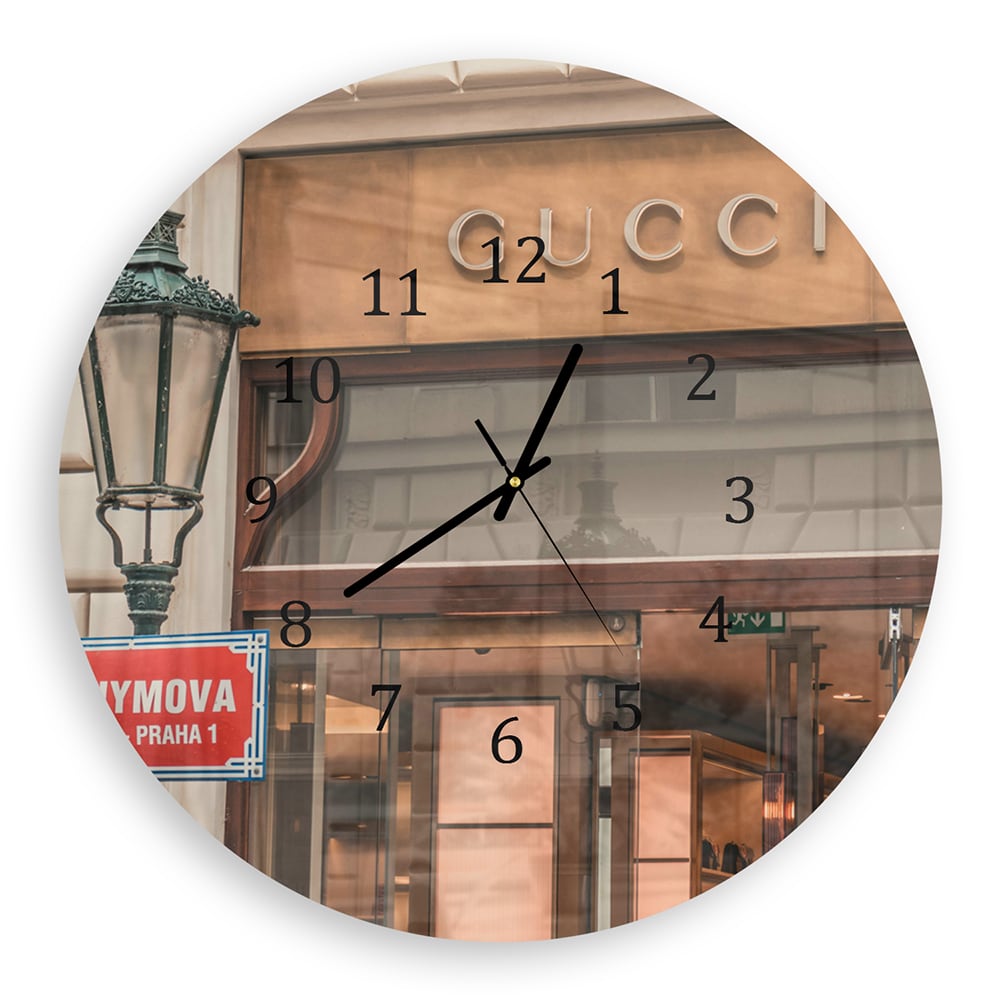 Wanduhr Rund - Gucci-Geschäft Front