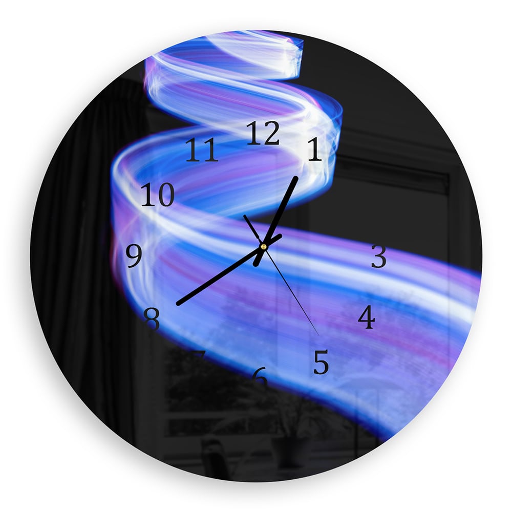 Wanduhr Rund - Licht in Bewegung