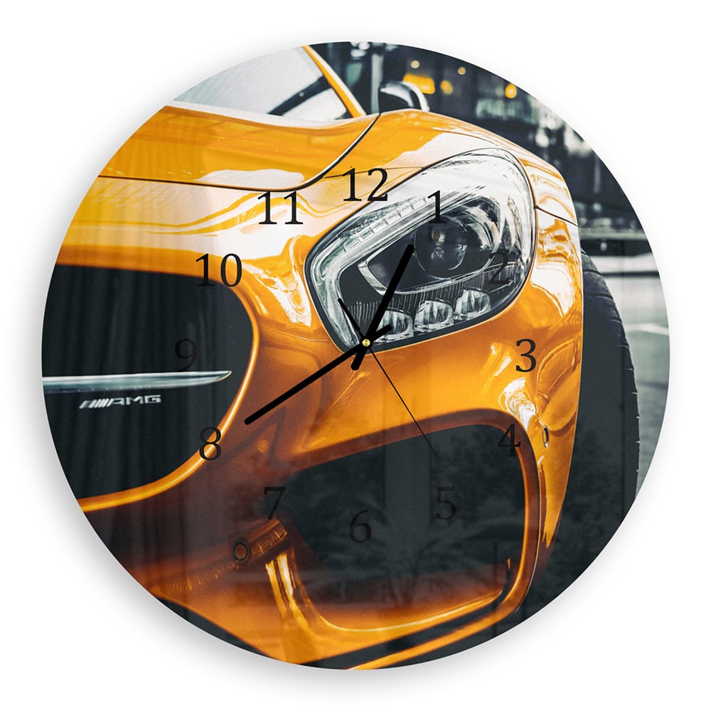 Wanduhr Rund - Mercedes SLS AMG
