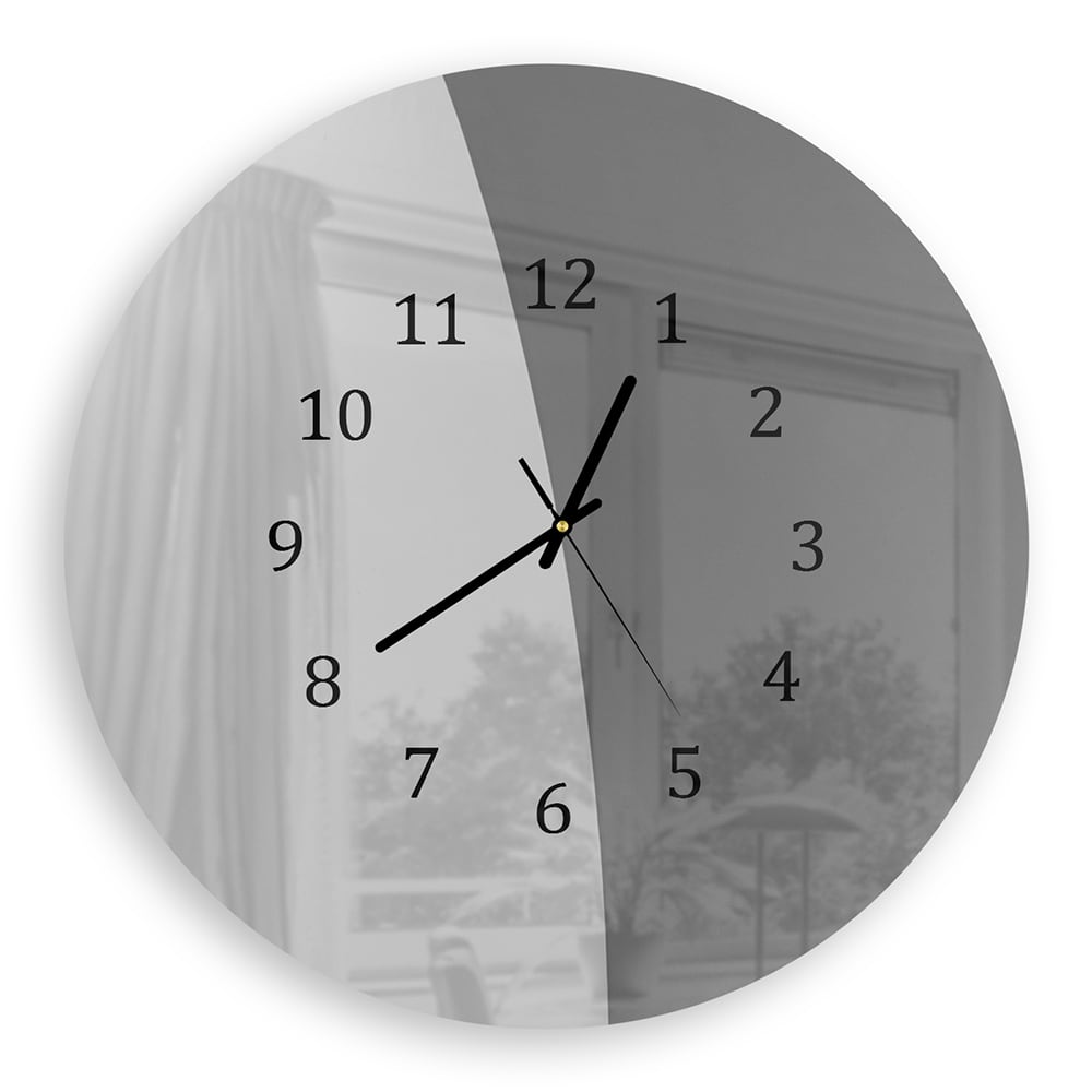Wanduhr Rund - Grautöne