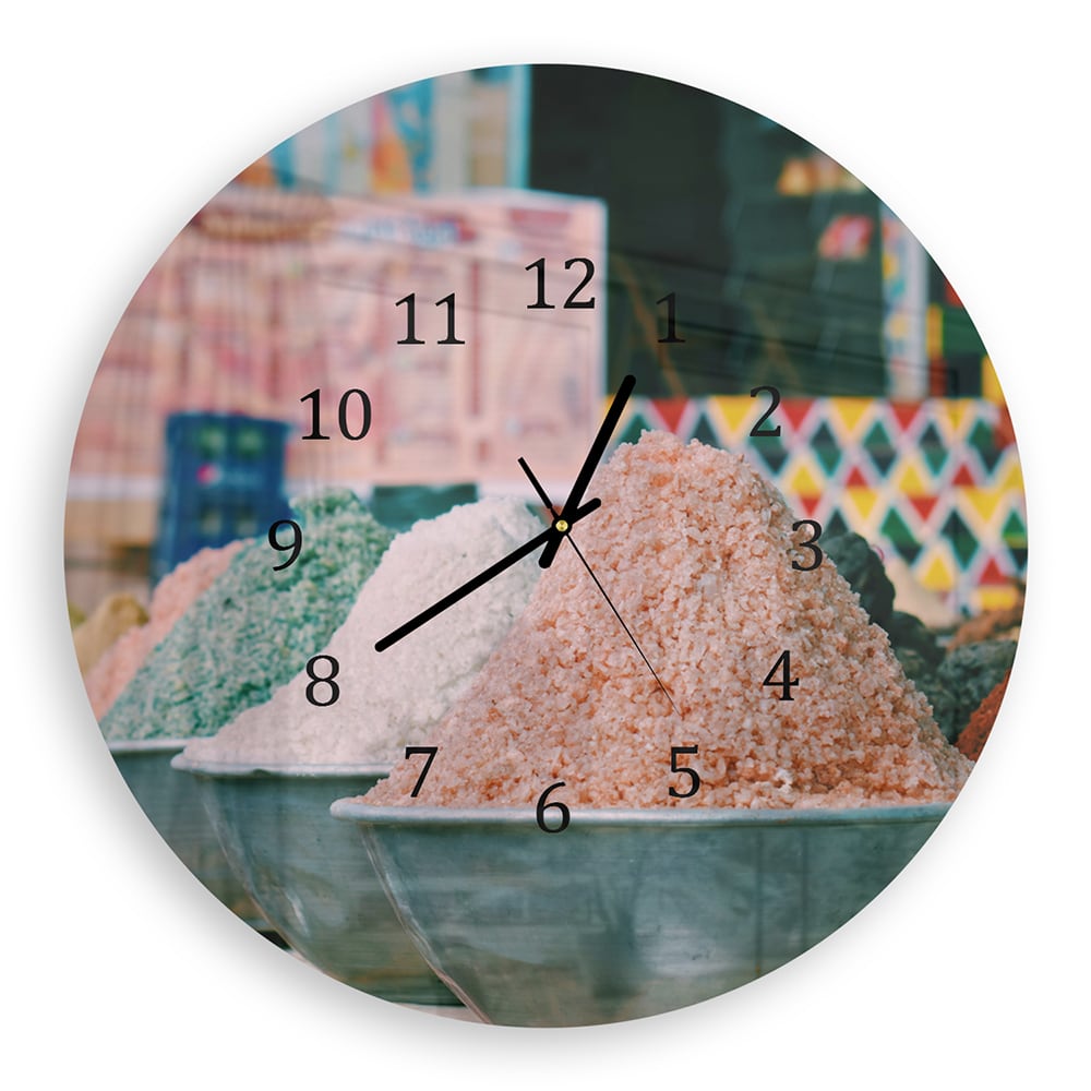 Wanduhr Rund - Gewürze und Salz
