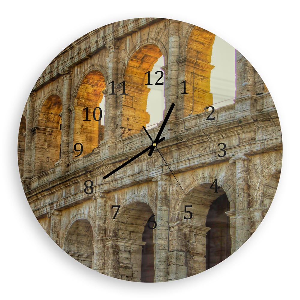 Wanduhr Rund - Kolosseum Nahaufnahme
