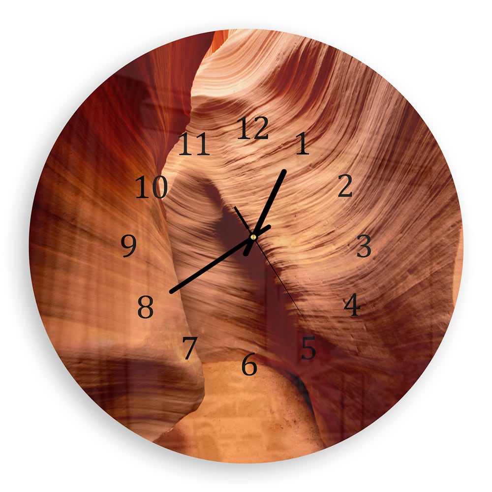 Wanduhr Rund - Tief in der Antelope Canyon