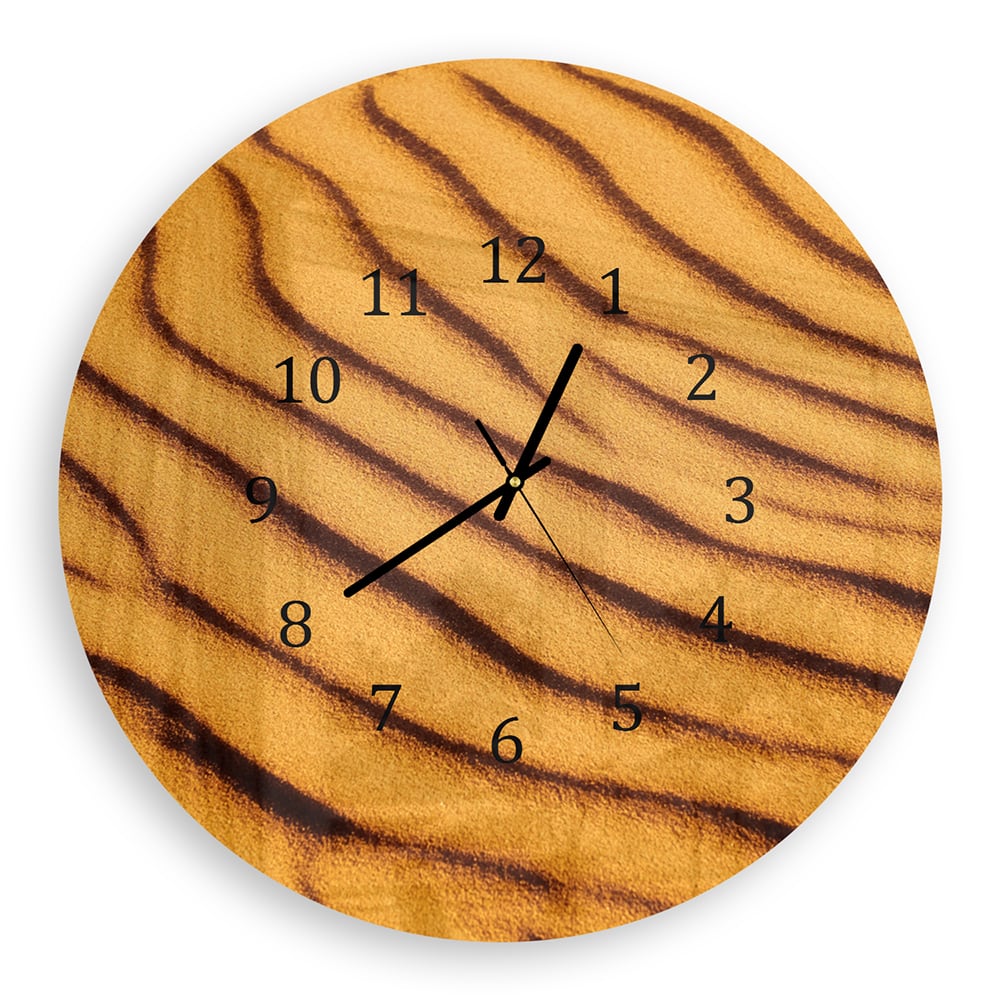 Wanduhr Rund - Geschichteter Sand