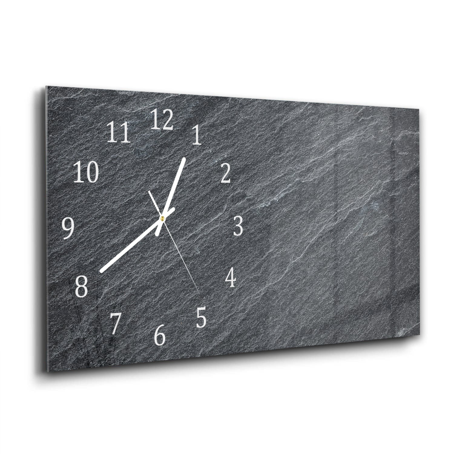 Wanduhr 60x30 - Dunkelgrauer Schiefer