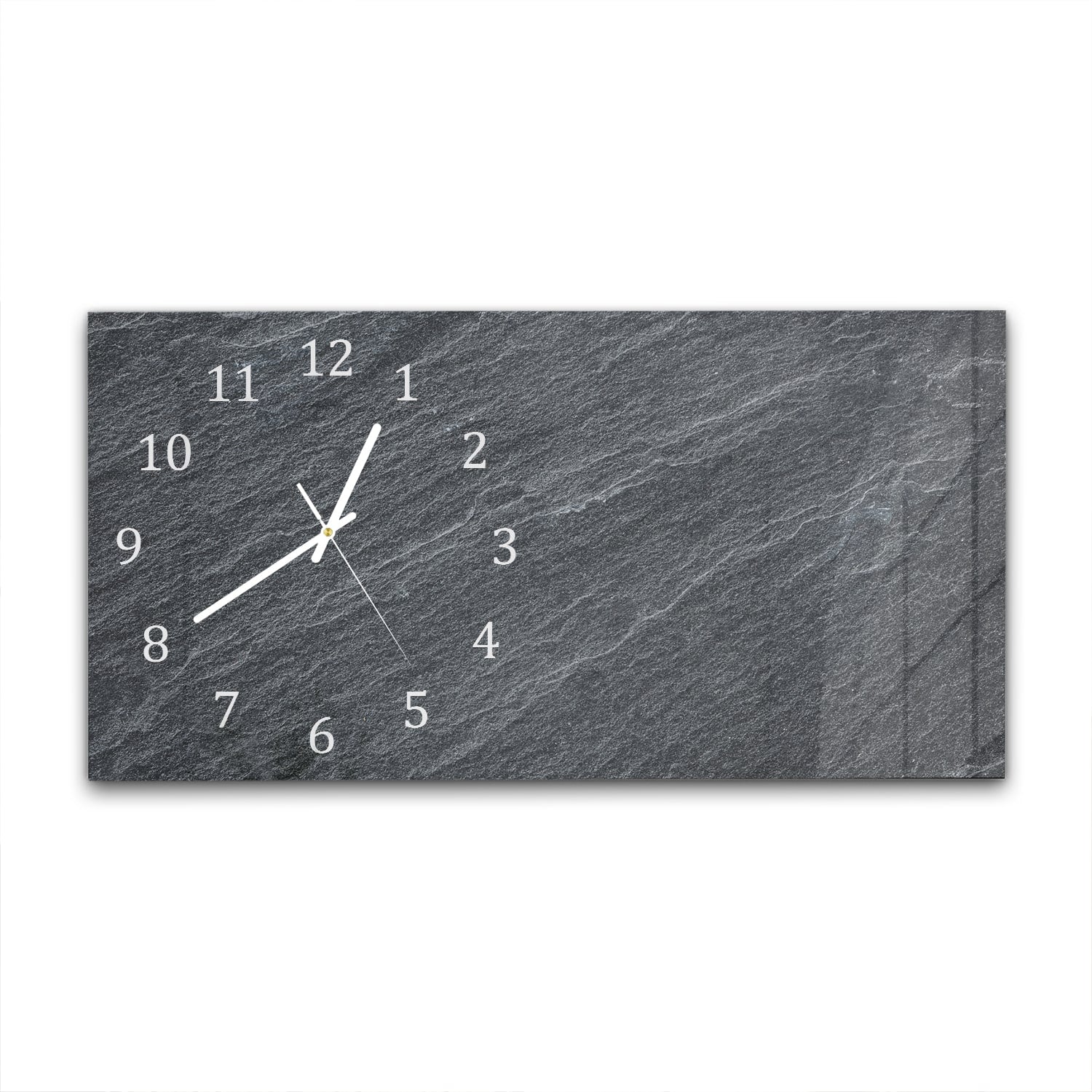 Wanduhr 60x30 - Dunkelgrauer Schiefer