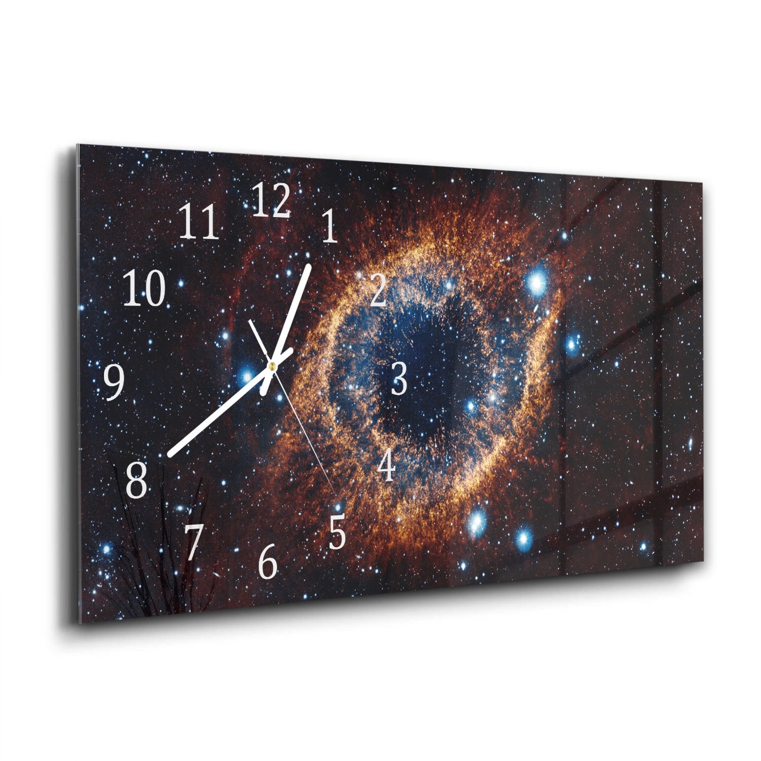 Wanduhr 60x30 - Nebel im Weltraum