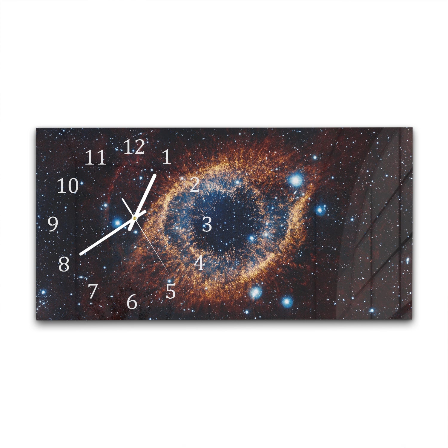 Wanduhr 60x30 - Nebel im Weltraum