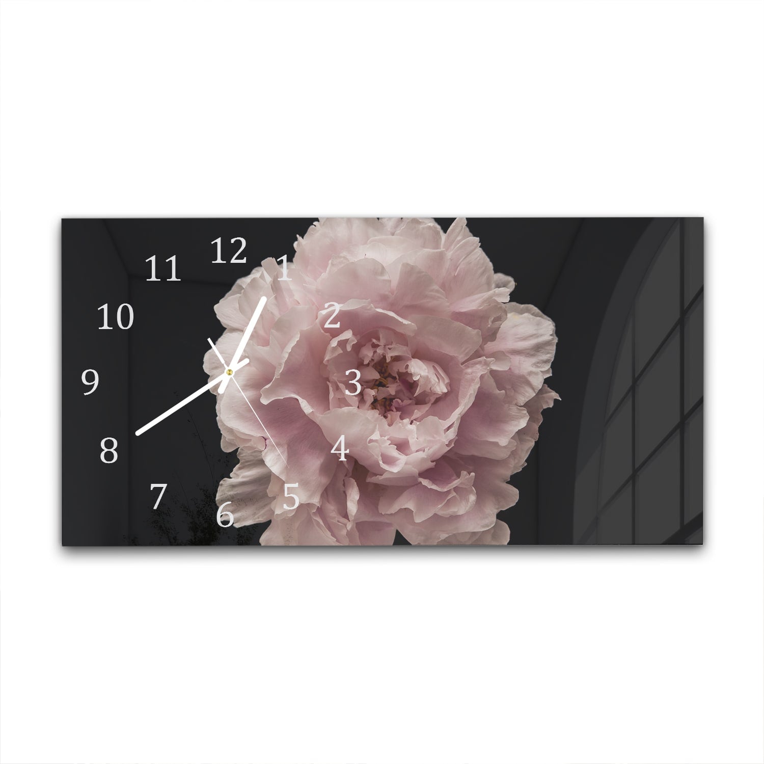 Wanduhr 60x30 - Chinesische Pfingstrose