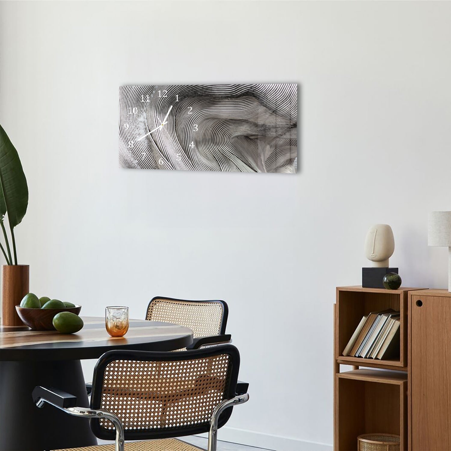 Wanduhr 60x30 - Gebogenes Eisen