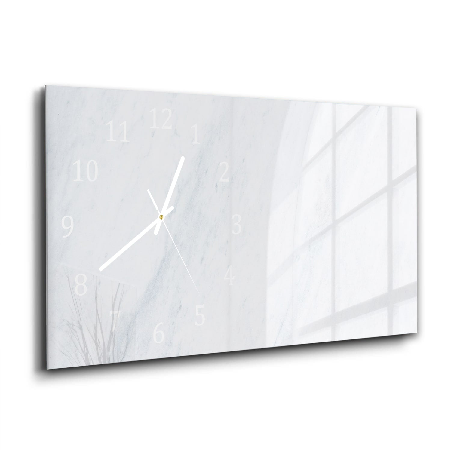 Wanduhr 60x30 - Weißer Marmor