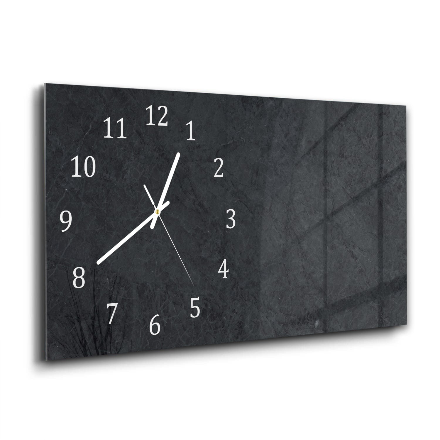 Wanduhr 60x30 - Schwarzer Marmor