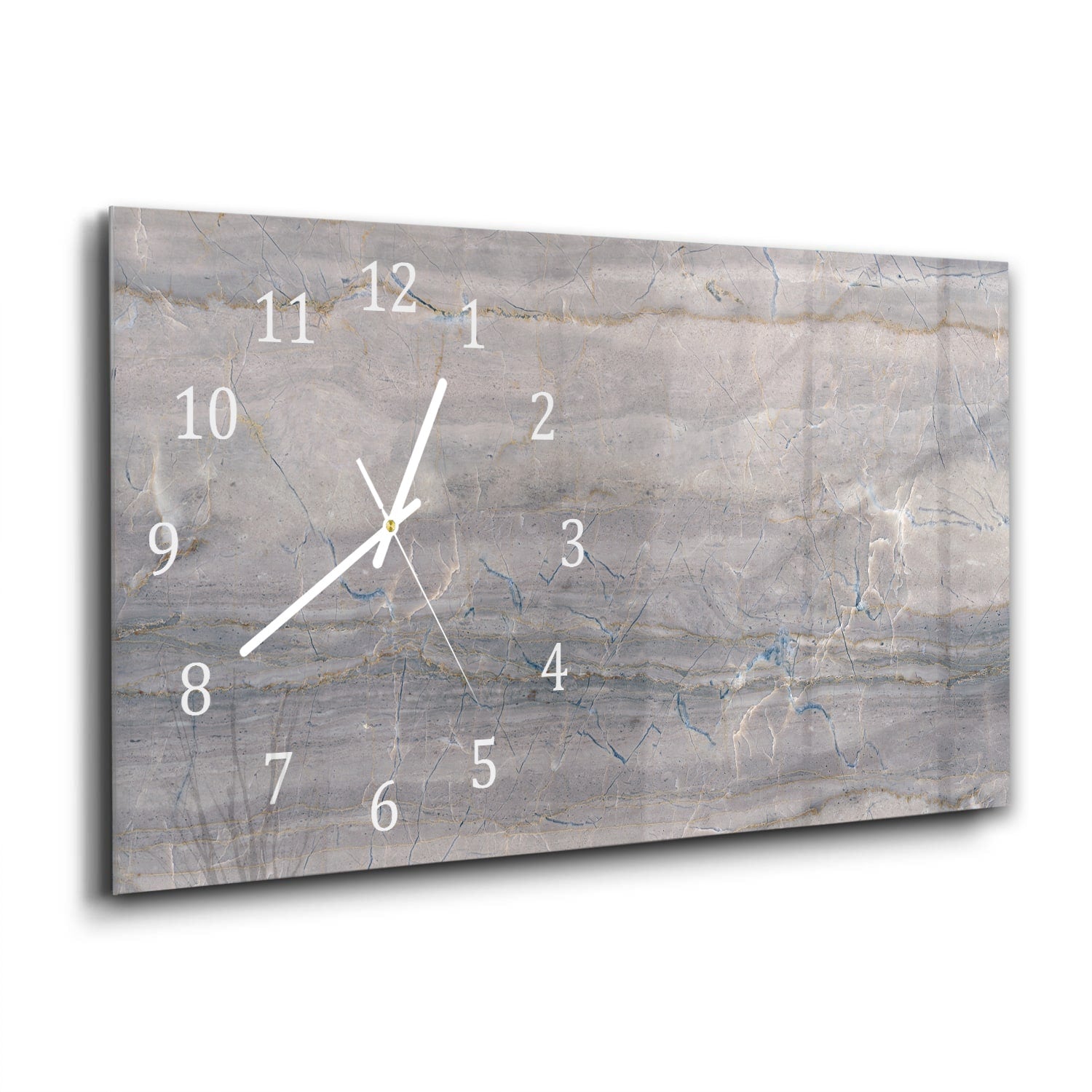 Wanduhr 60x30 - Grauer Marmor