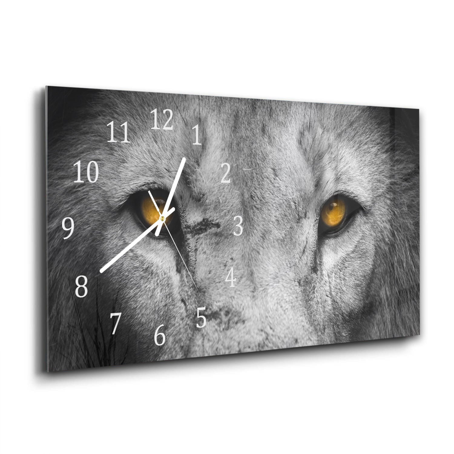 Wanduhr 60x30 - Löwengesicht