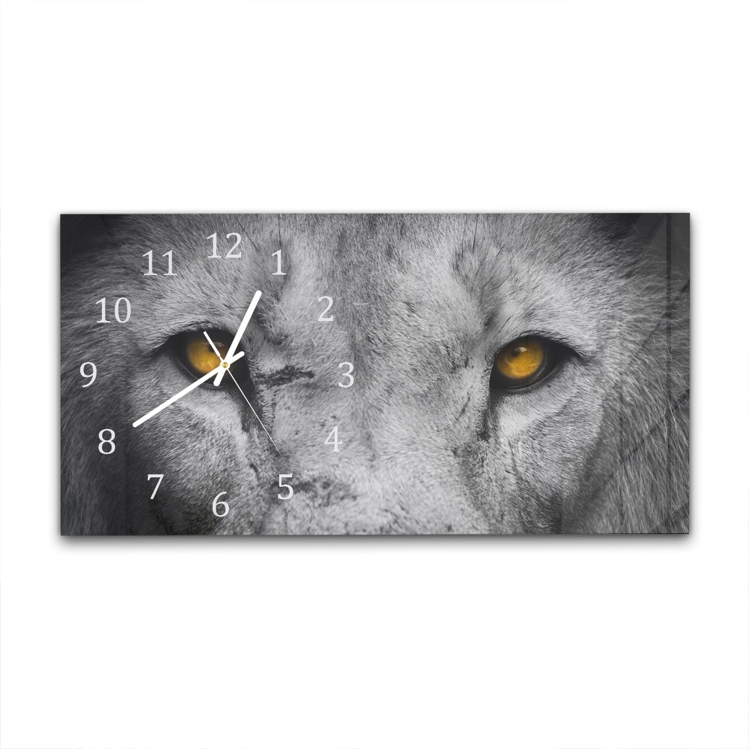 Wanduhr 60x30 - Löwengesicht