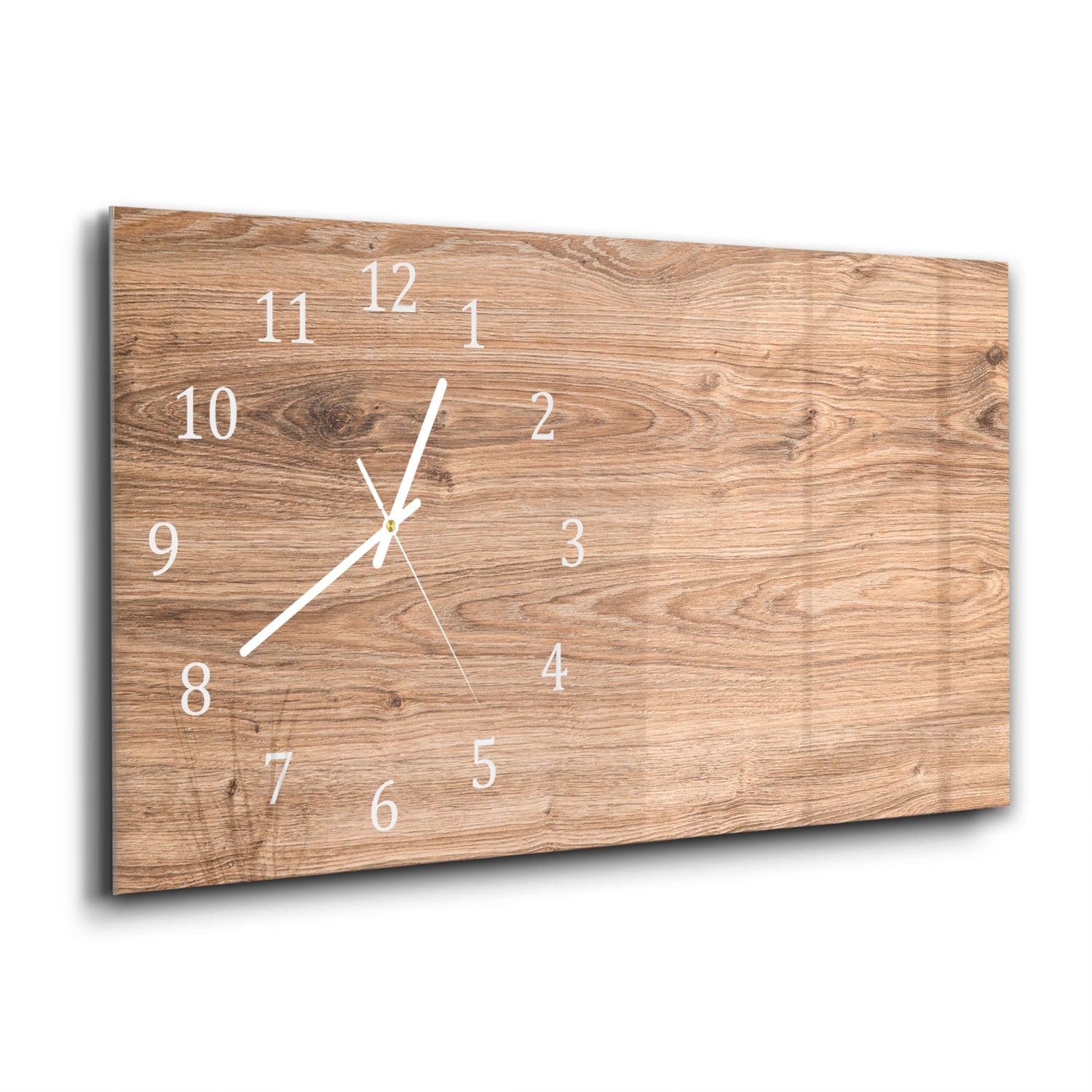 Wanduhr 60x30 - Eichenholz-Textur