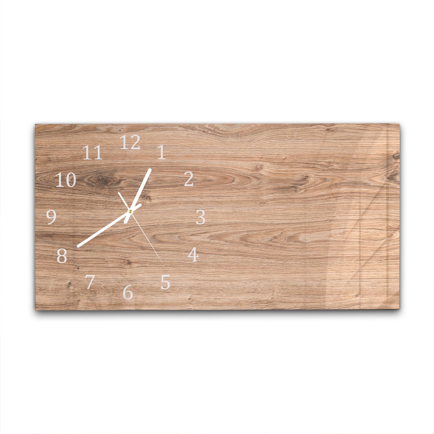 Wanduhr 60x30 - Eichenholz-Textur