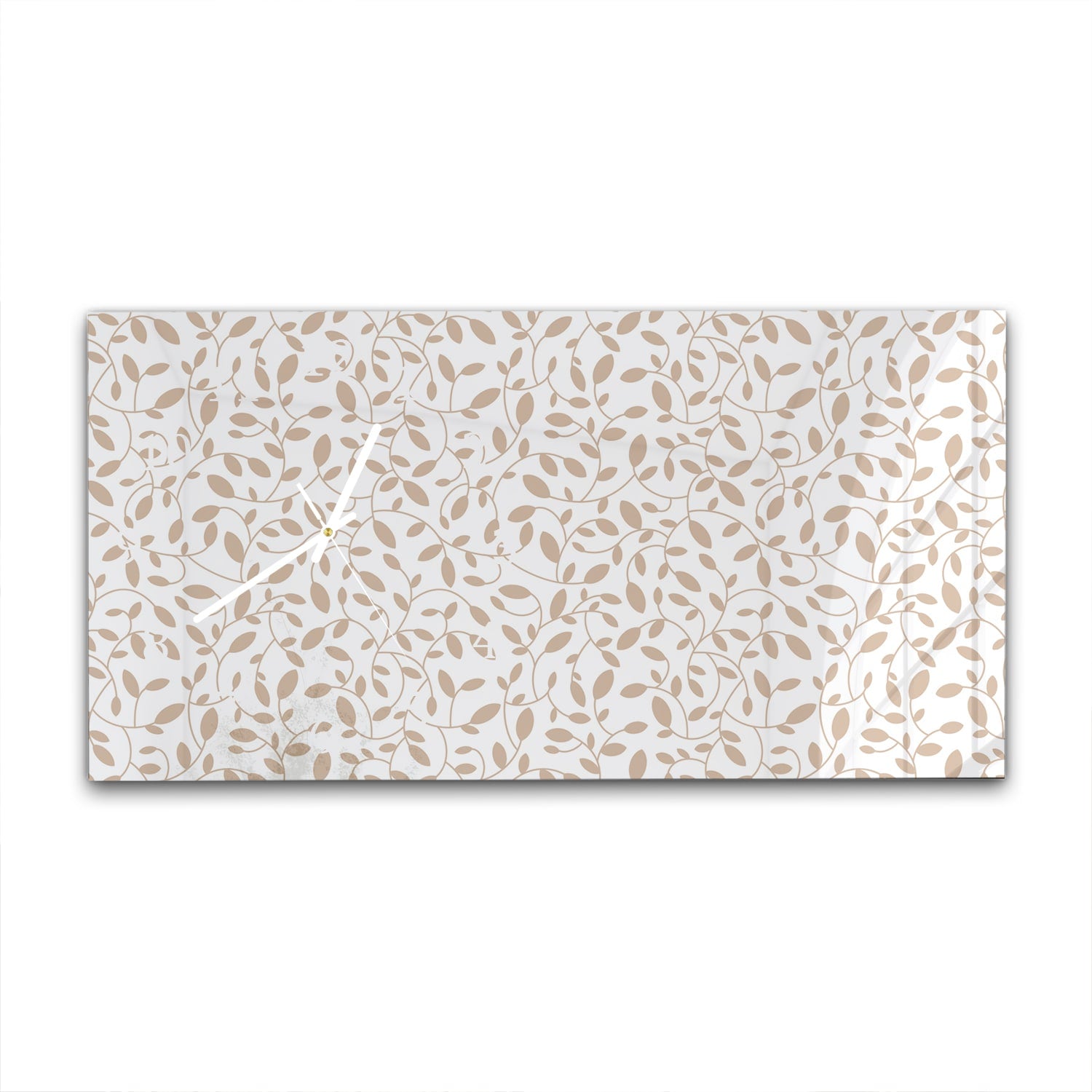 Wanduhr 60x30 - Nahtloses Blumenmuster