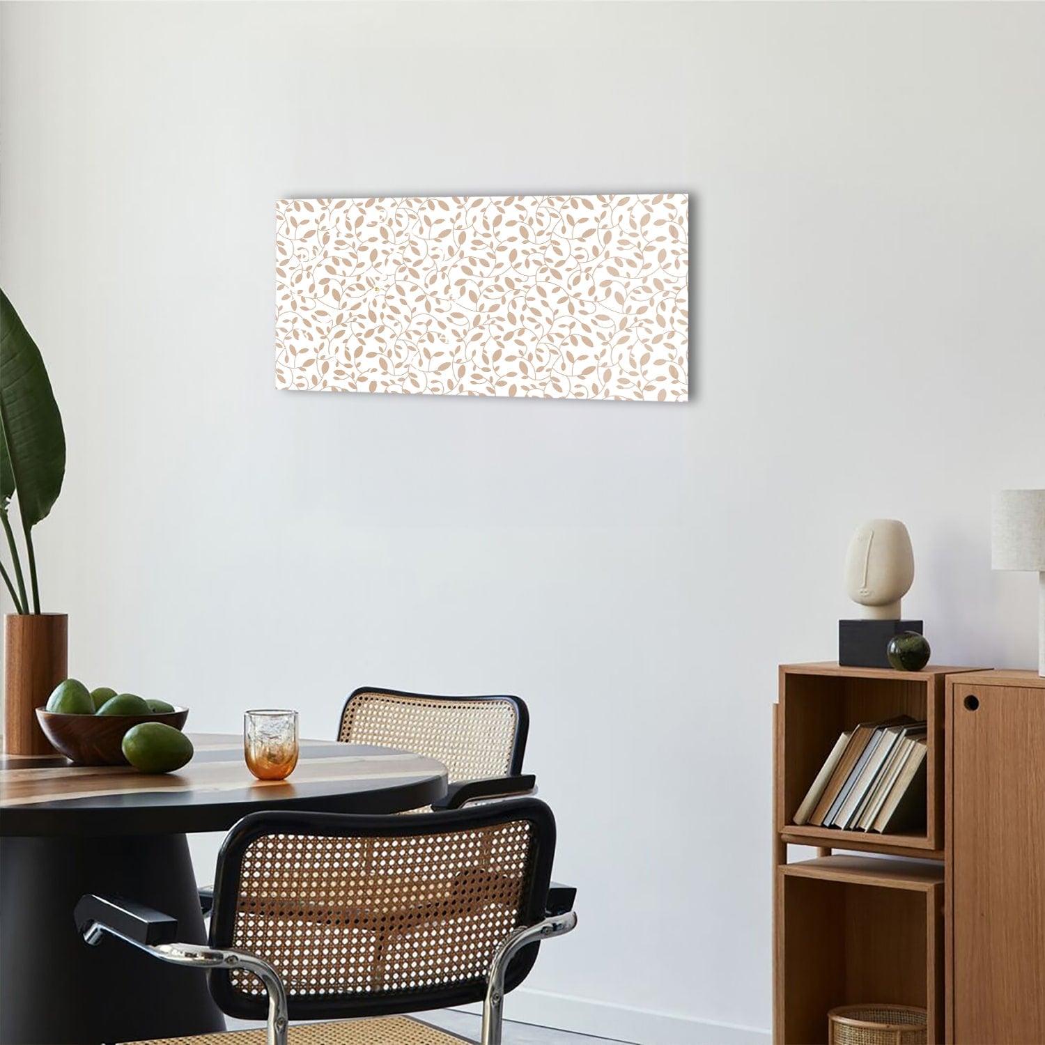 Wanduhr 60x30 - Nahtloses Blumenmuster