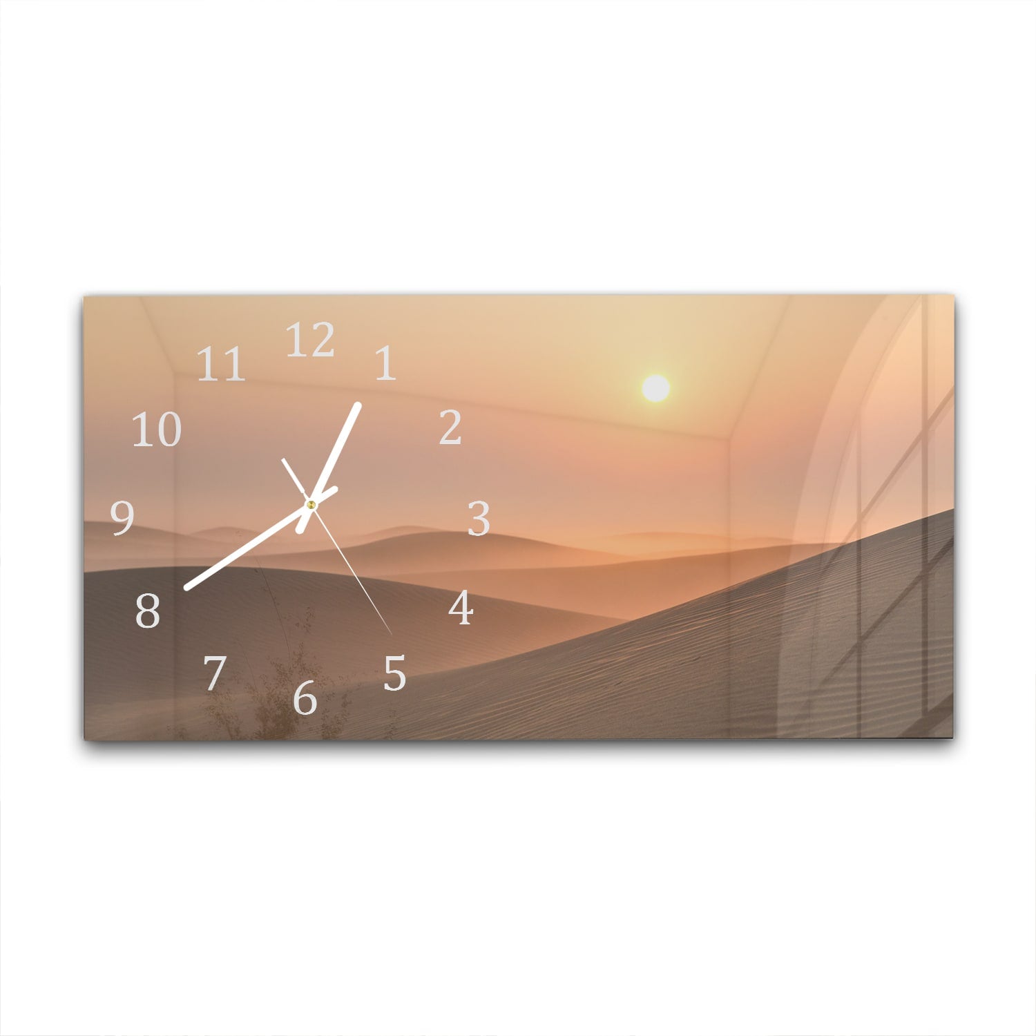 Wanduhr 60x30 - Wüsten bei Dubai