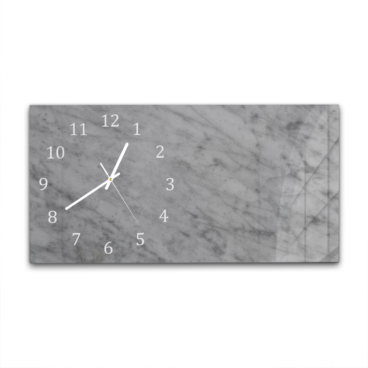 Wanduhr 60x30 - Rustikaler grauer Marmor