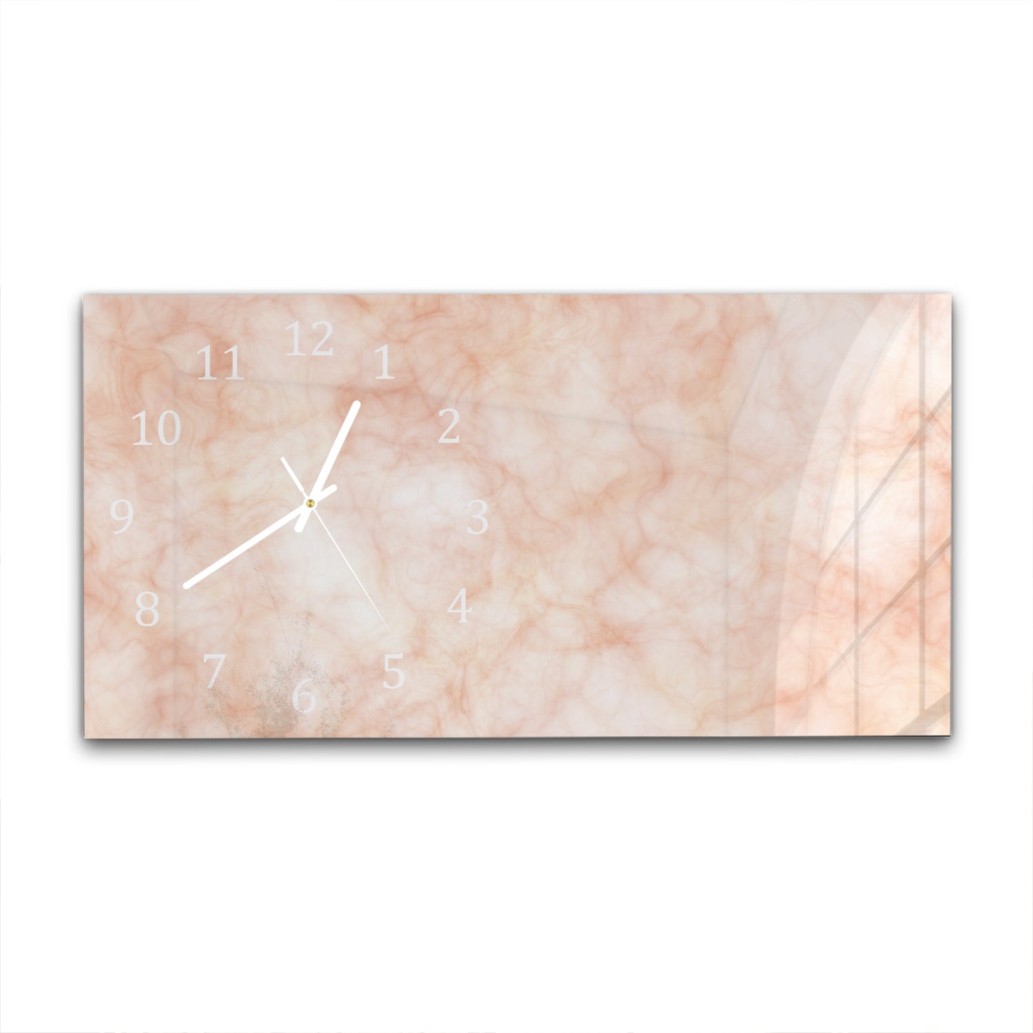 Wanduhr 60x30 - Pfirsichfarbener Marmor