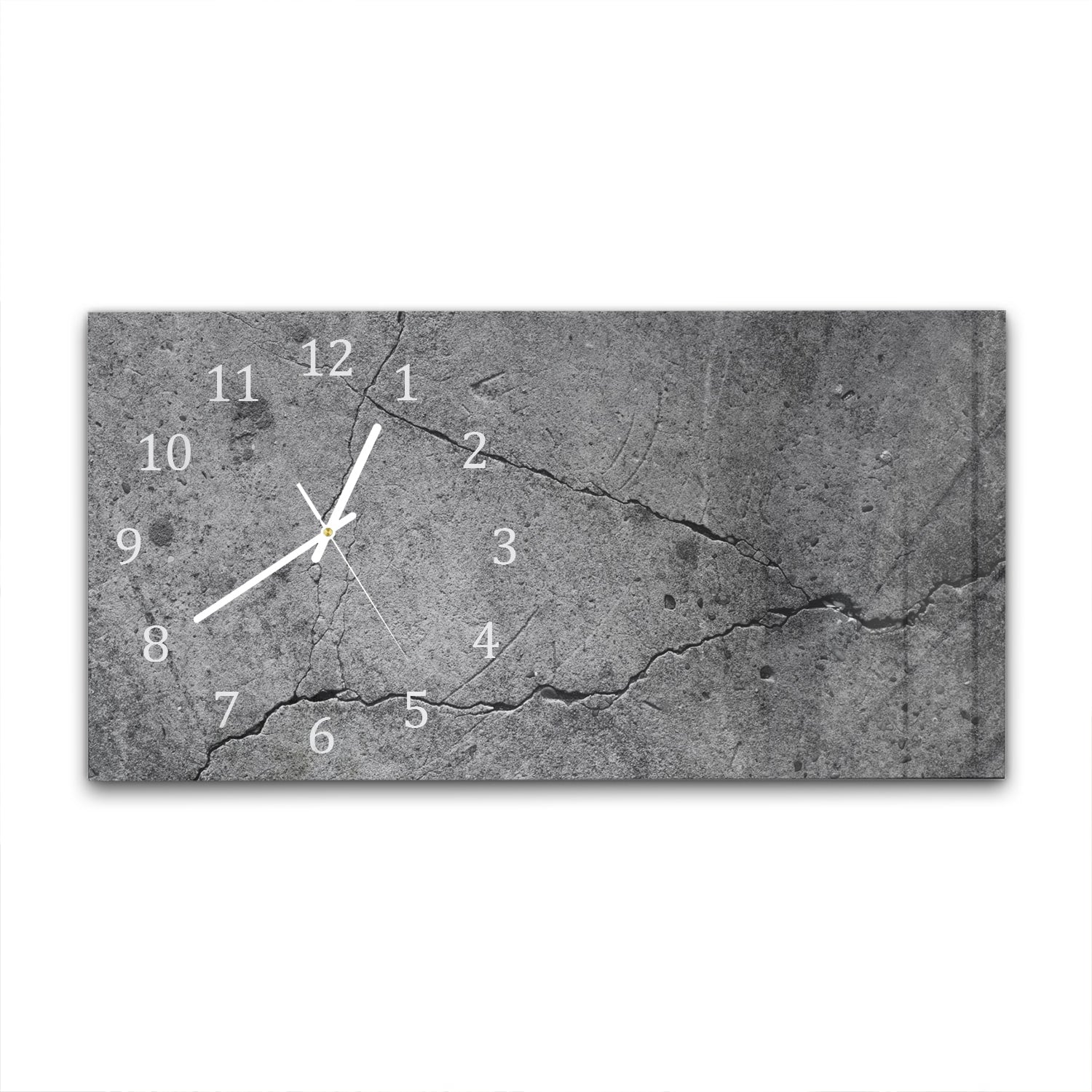 Wanduhr 60x30 - Beton mit Rissen