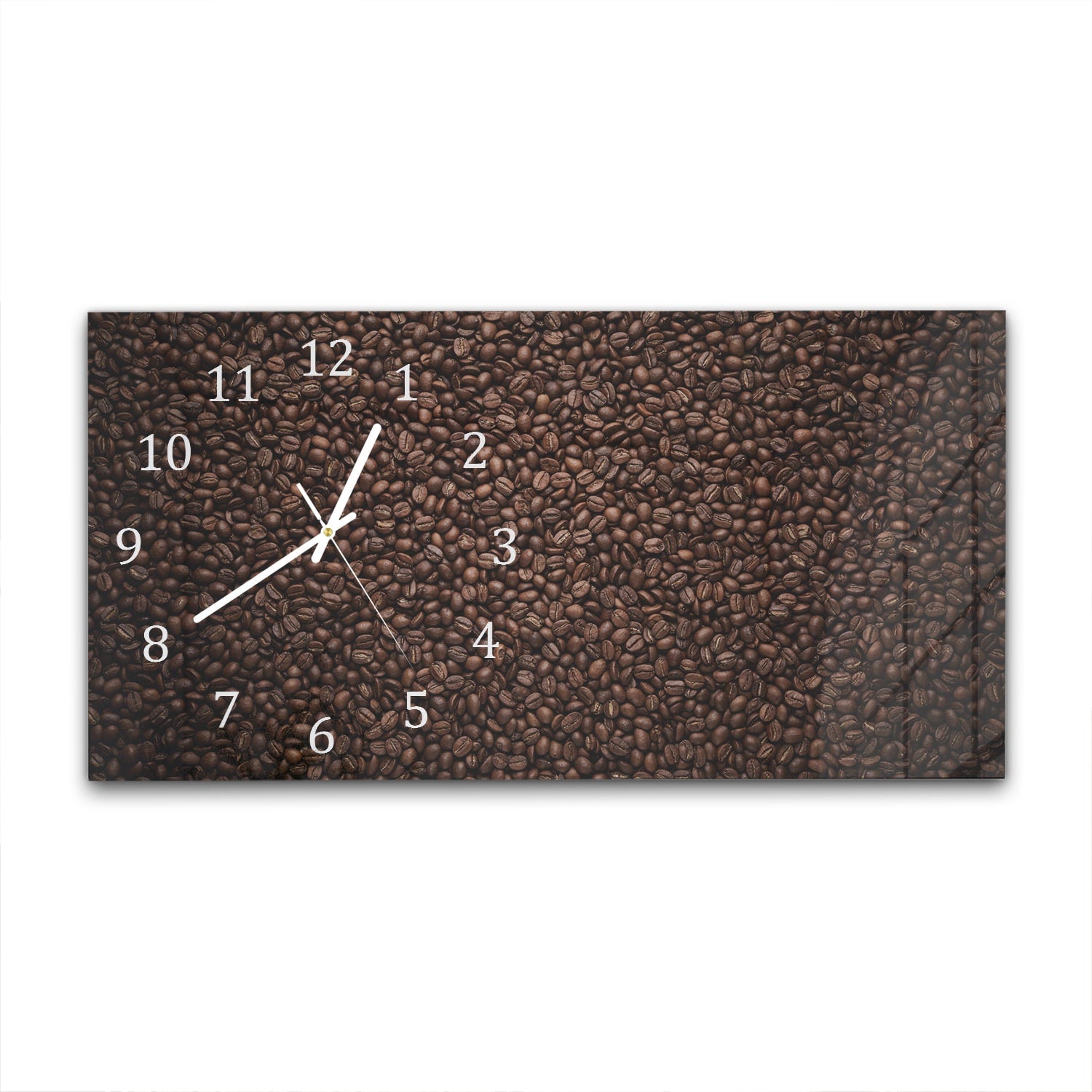Wanduhr 60x30 - Kaffeebohnen