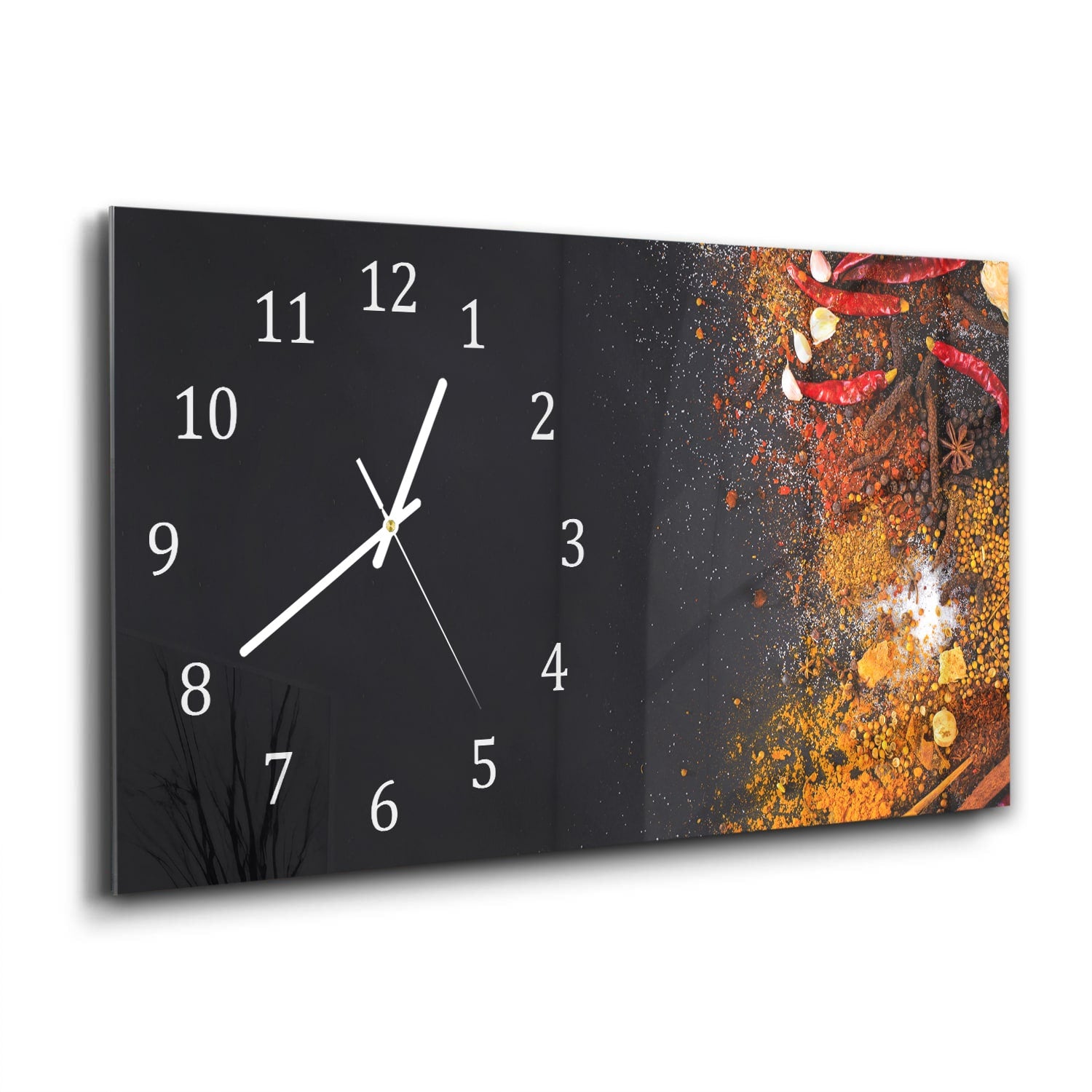 Wanduhr 60x30 - Geschmackvolle Gewürze