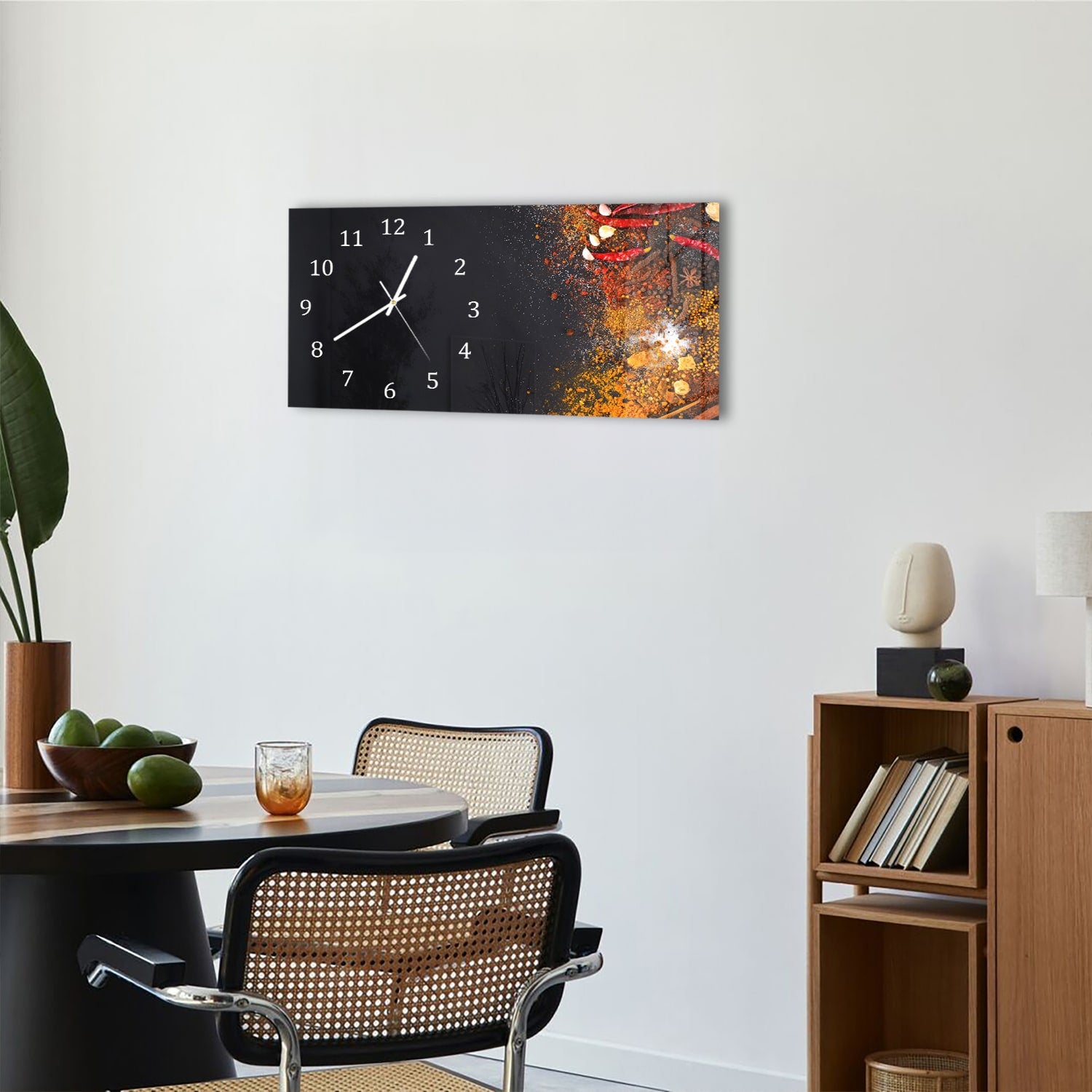 Wanduhr 60x30 - Geschmackvolle Gewürze