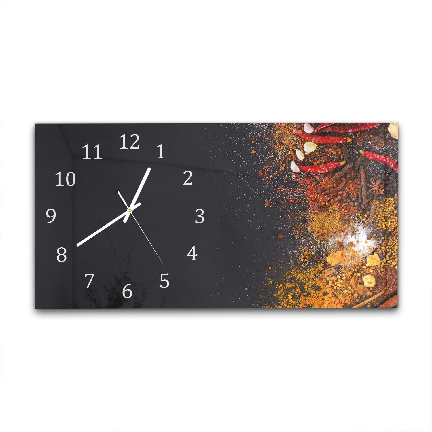 Wanduhr 60x30 - Geschmackvolle Gewürze