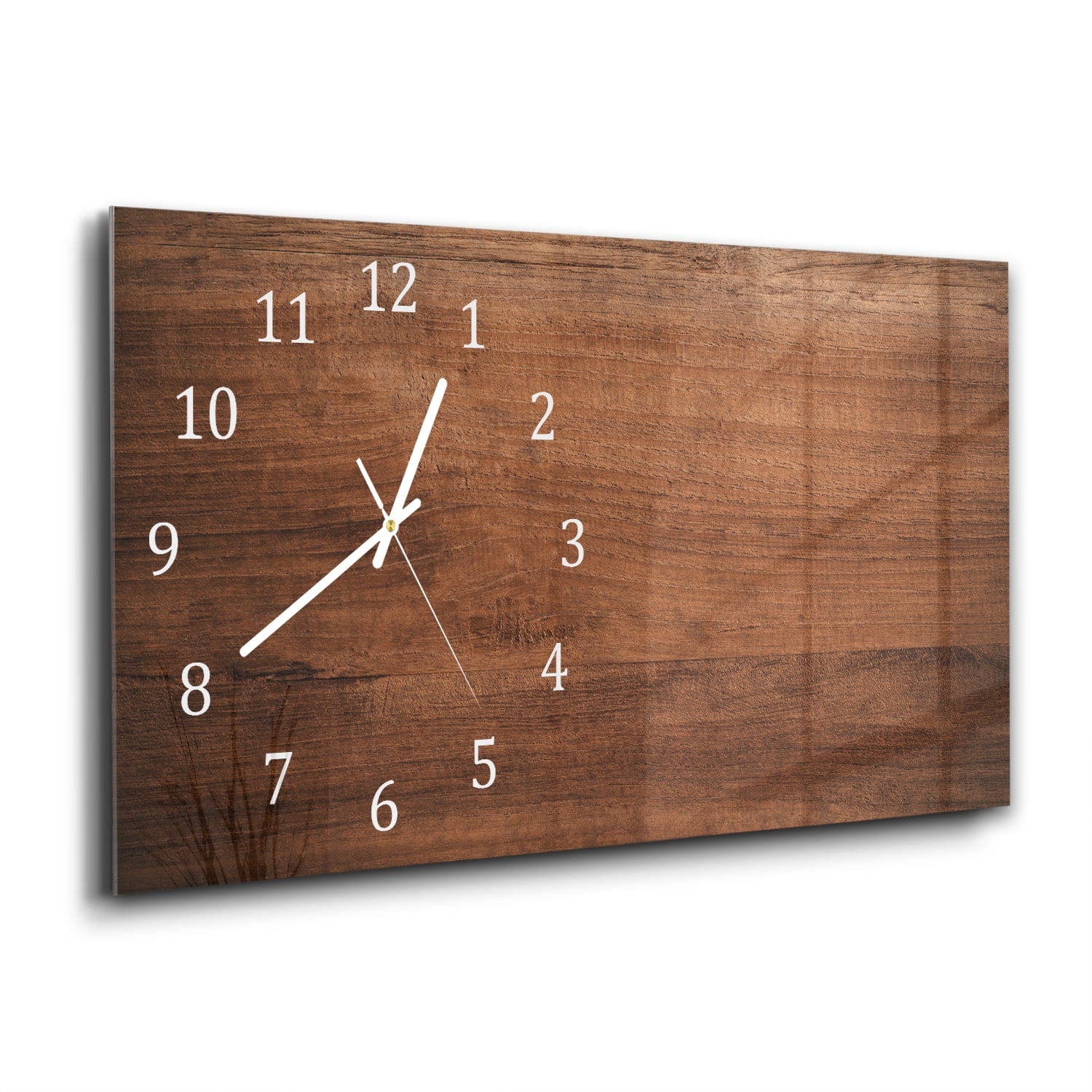 Wanduhr 60x30 - Altes braunes Holz