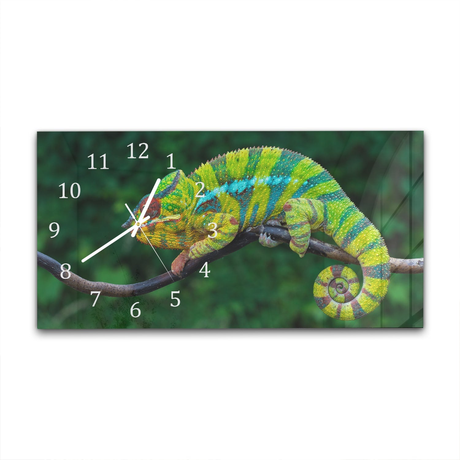 Wanduhr 60x30 - Pantherchamäleon