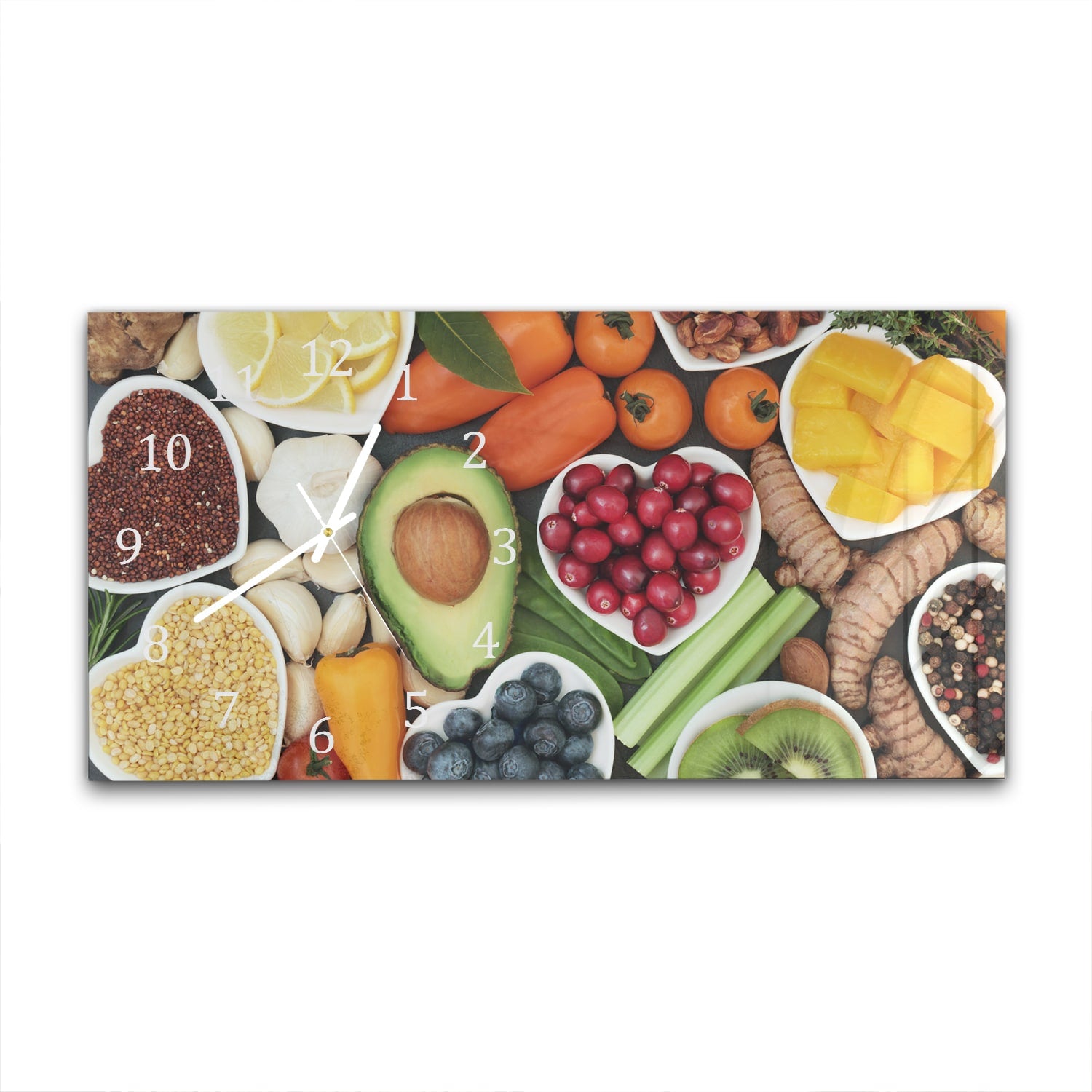 Wanduhr 60x30 - Gesunde Zutaten