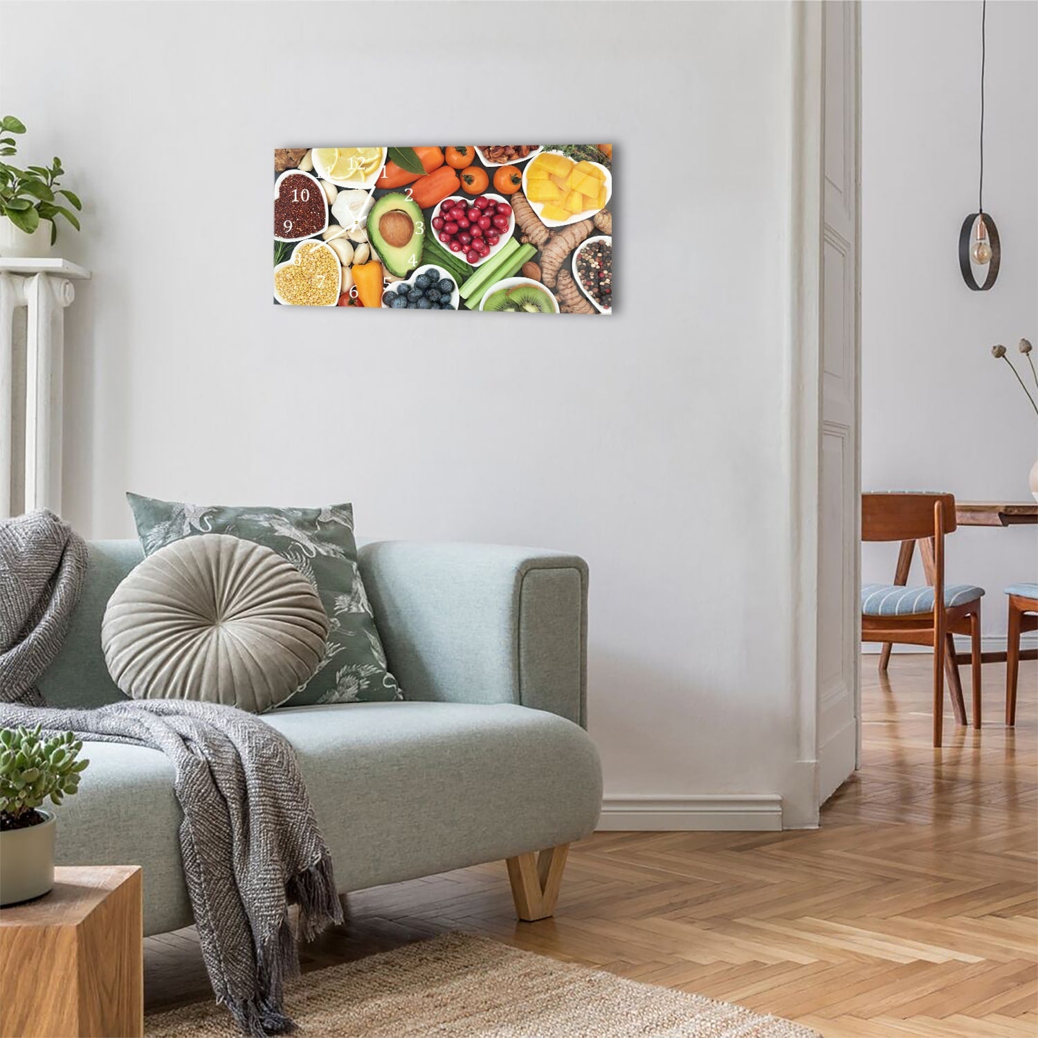 Wanduhr 60x30 - Gesunde Zutaten