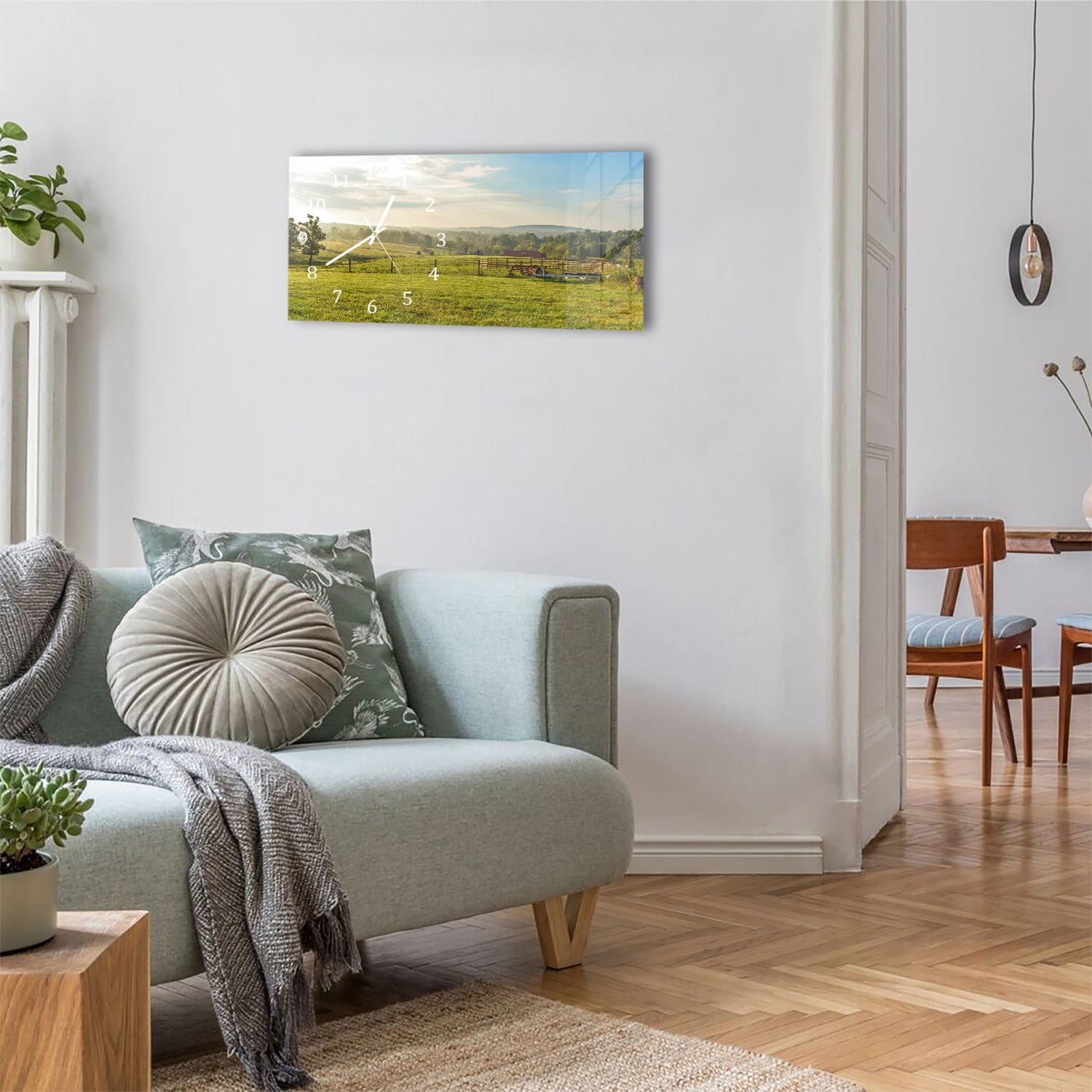 Wanduhr 60x30 - Feld bei Smith Mountain
