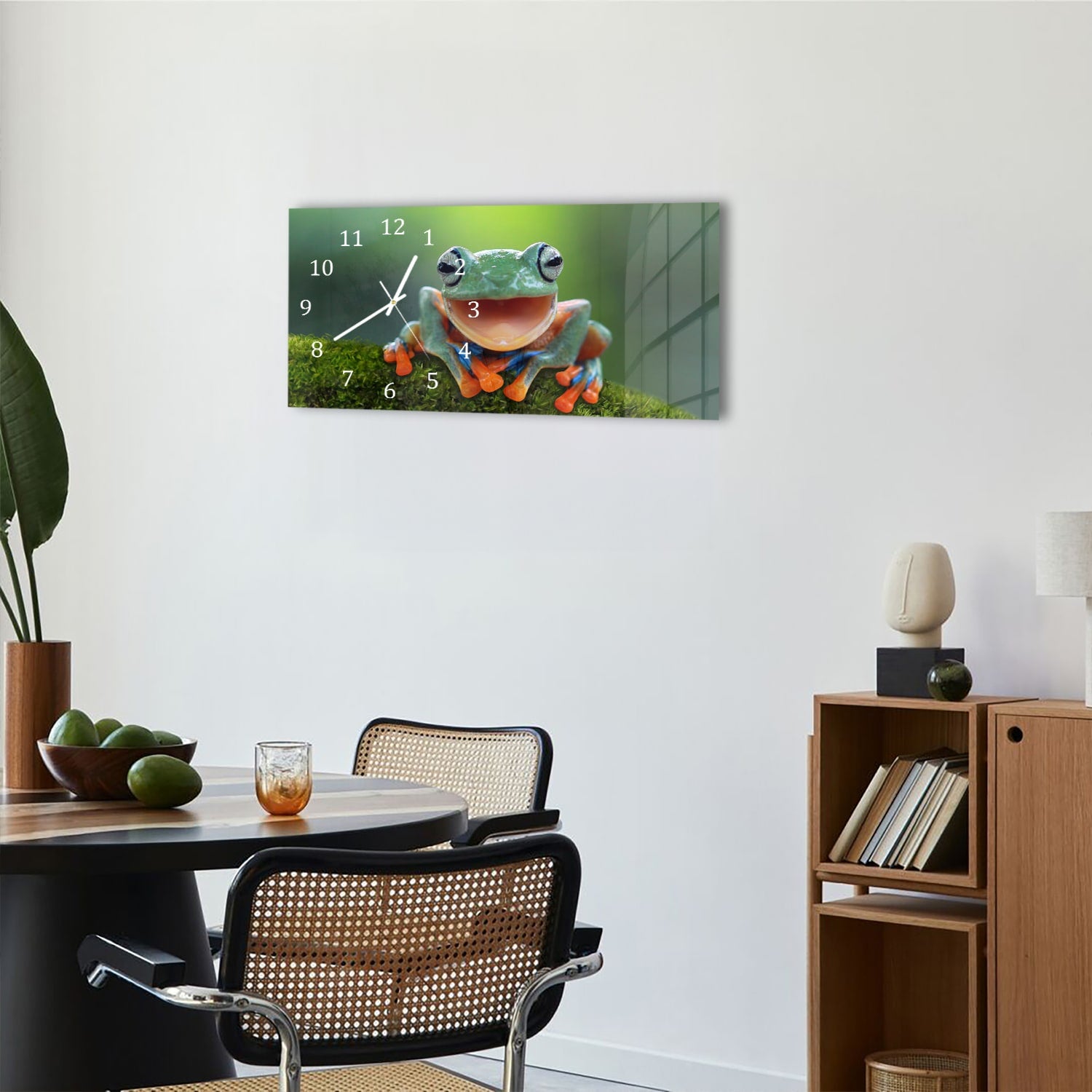 Wanduhr 60x30 - Baumfrosch
