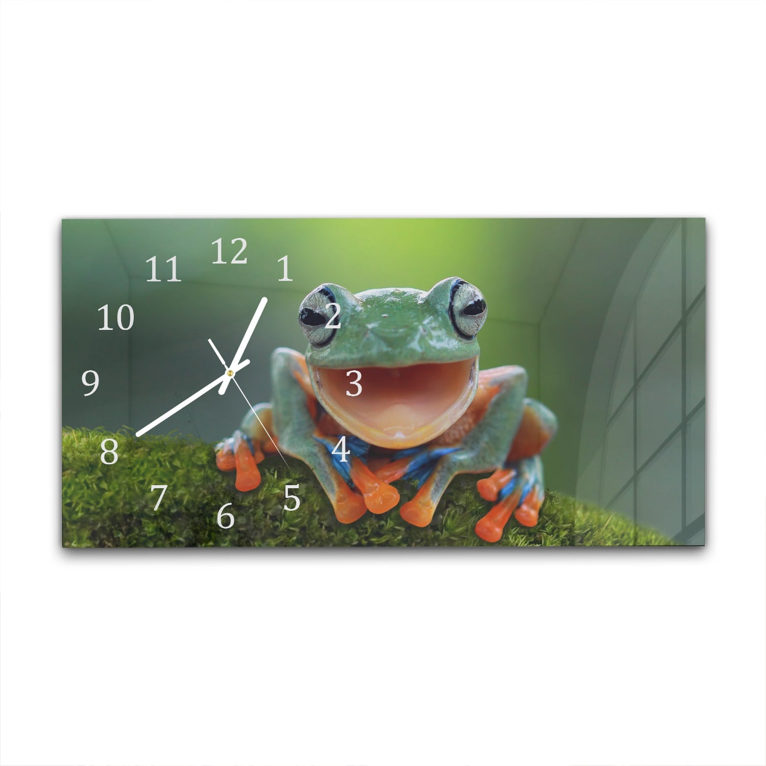 Wanduhr 60x30 - Baumfrosch