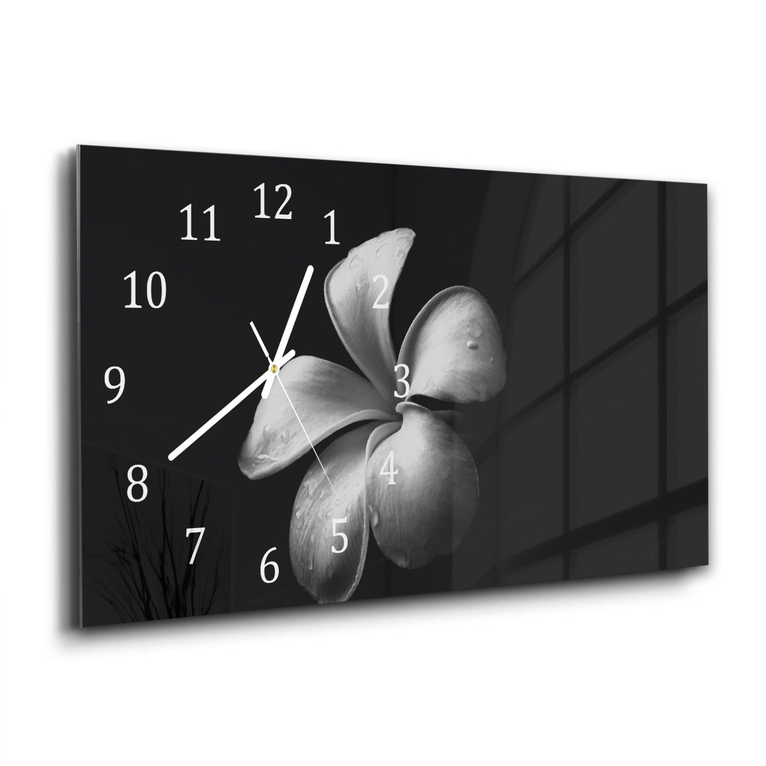 Wanduhr 60x30 - Plumeria