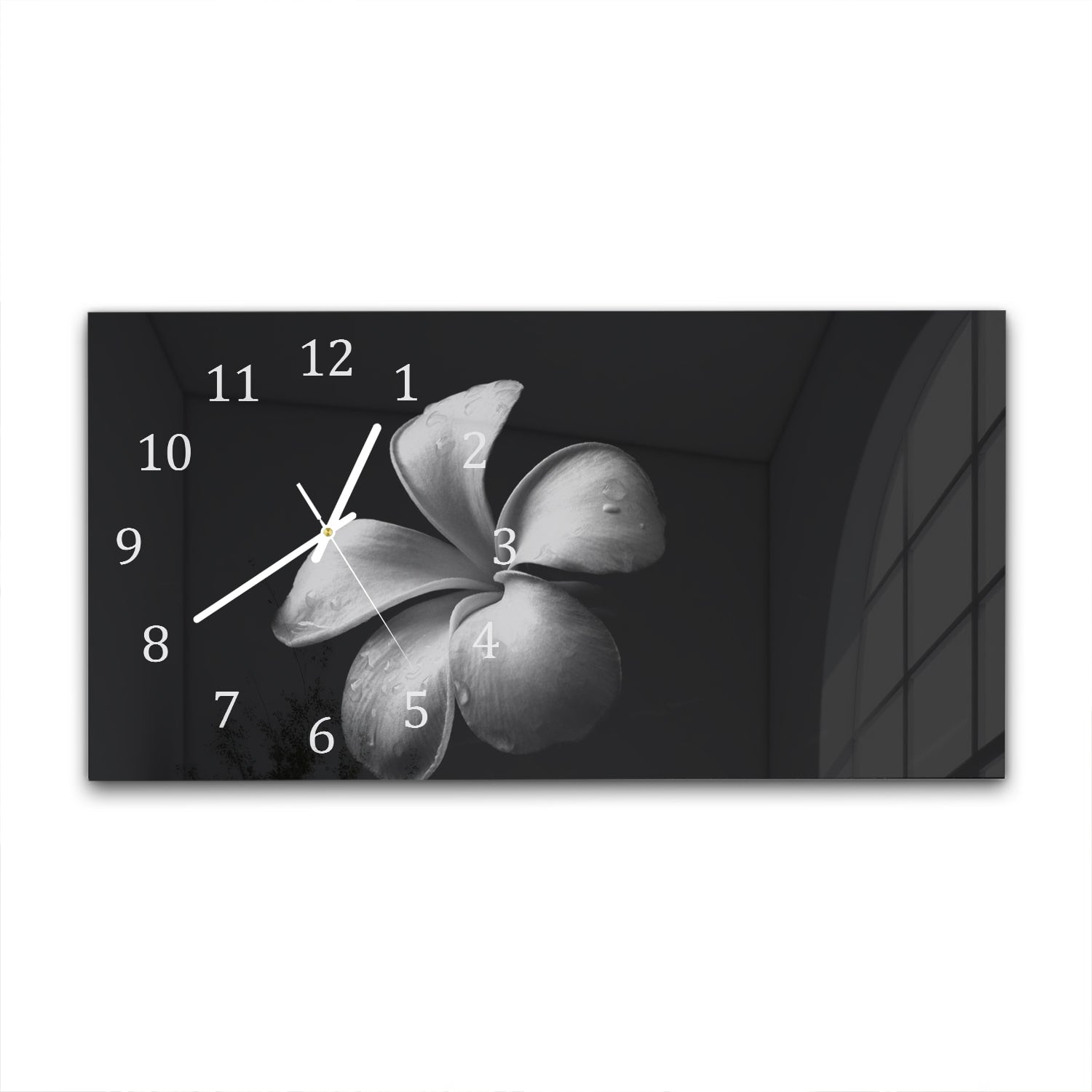 Wanduhr 60x30 - Plumeria