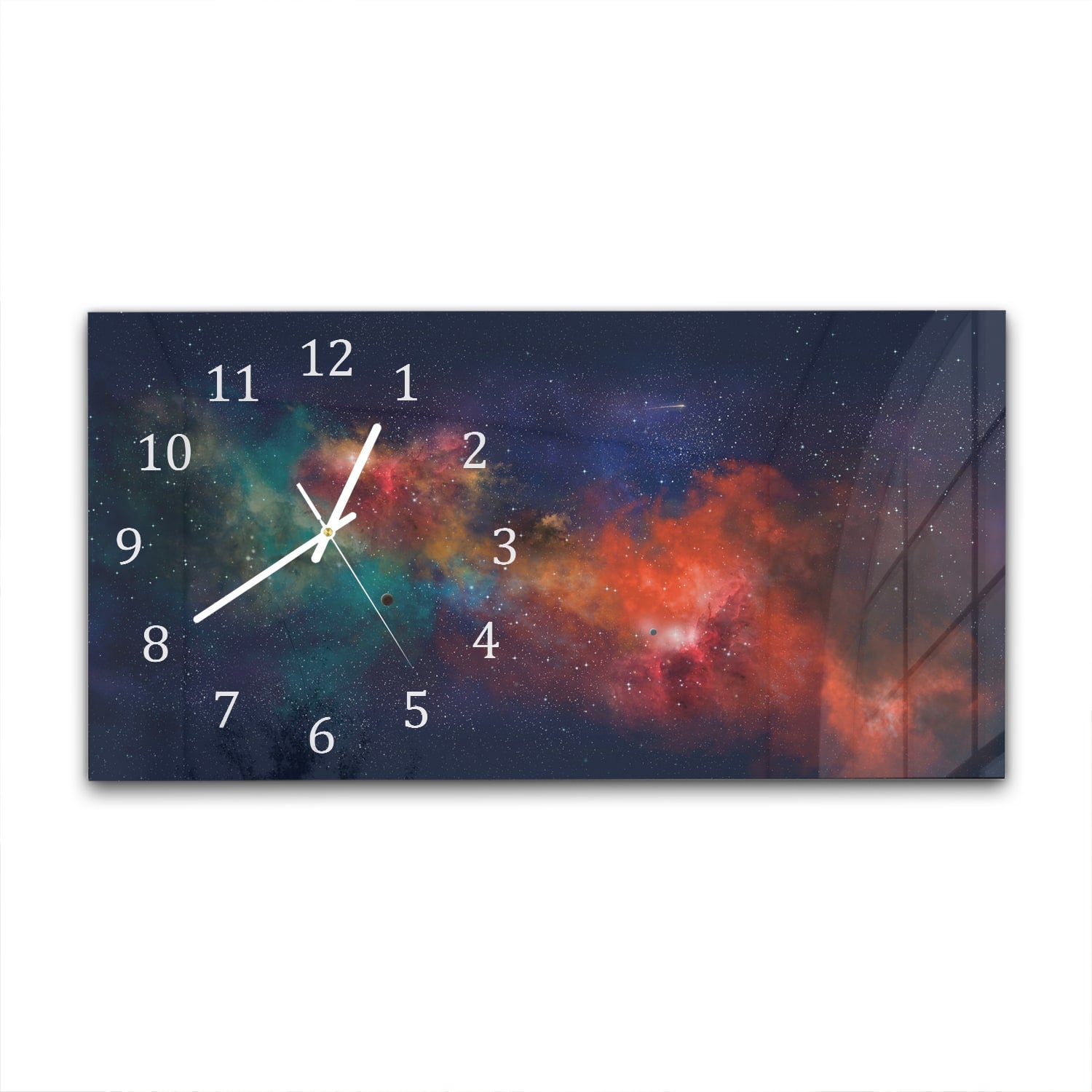 Wanduhr 60x30 - Bunter Himmel