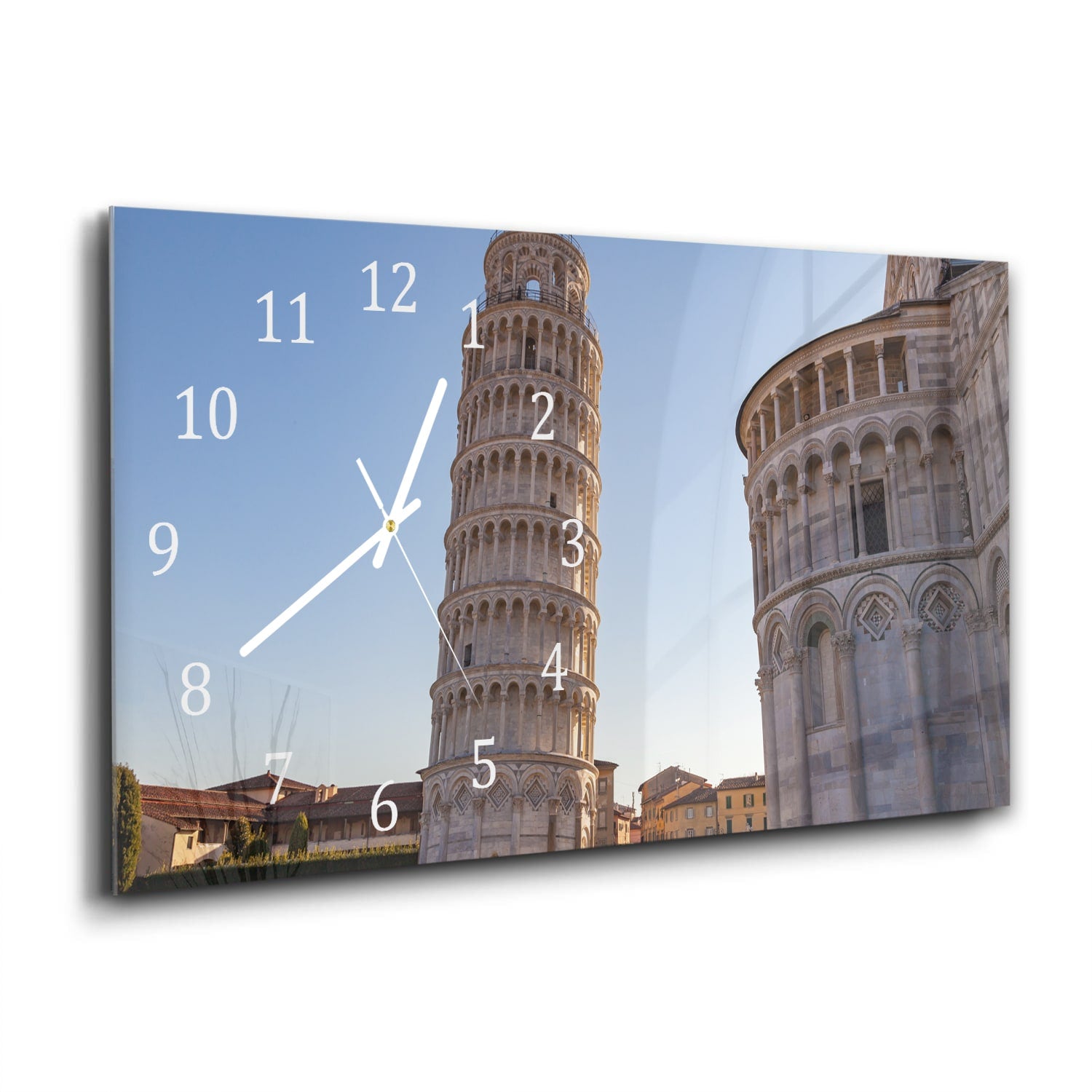 Wanduhr 60x30 - Der Berühmte schiefe Turm von Pisa