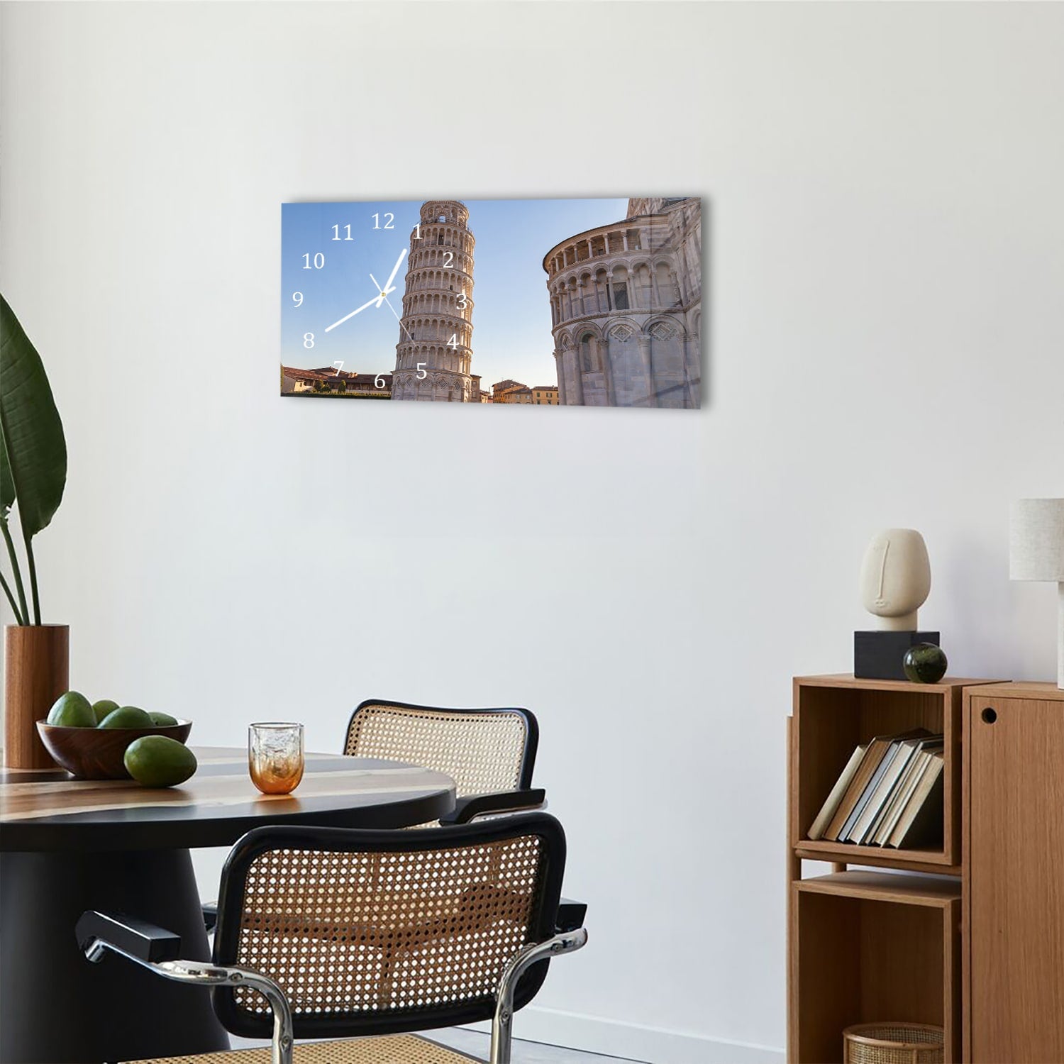 Wanduhr 60x30 - Der Berühmte schiefe Turm von Pisa