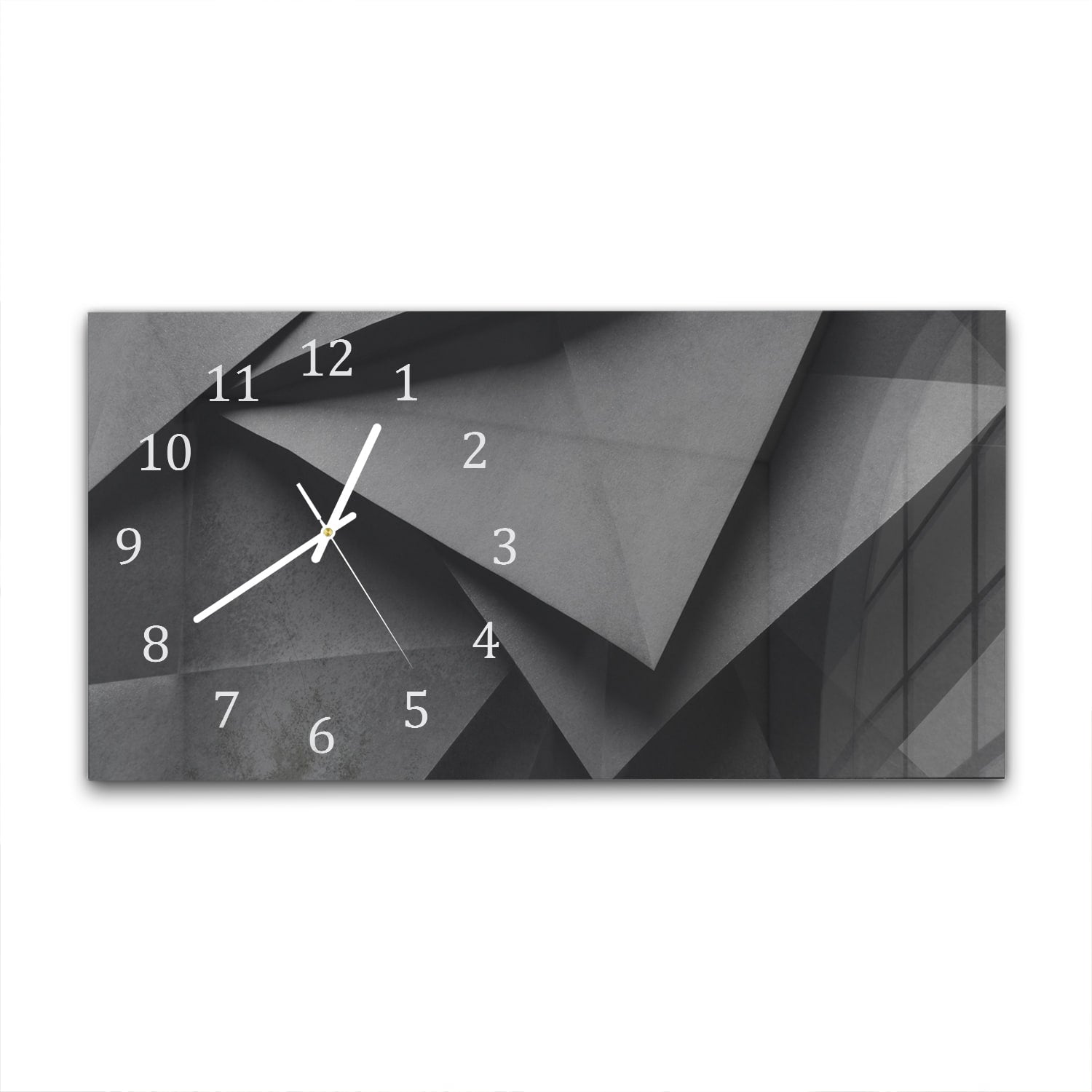 Wanduhr 60x30 - Geometrische Formen